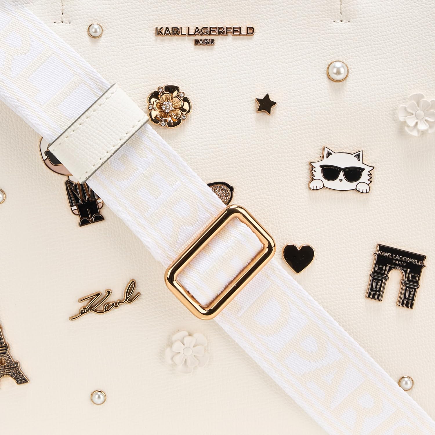 KARL LAGERFELD womens Maybelle Pins Satchel - Image 2