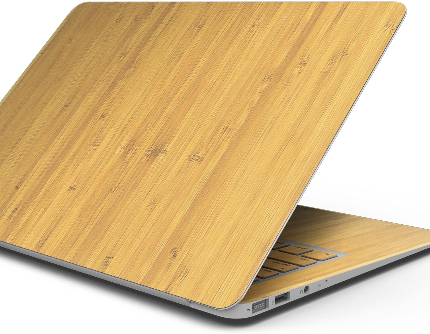 DesignSkinz - Real Light Bamboo Wood - Full-Body Wrap Protective Decal Skin Kit Compatible with MacBook 14" Pro M1 (A2442)