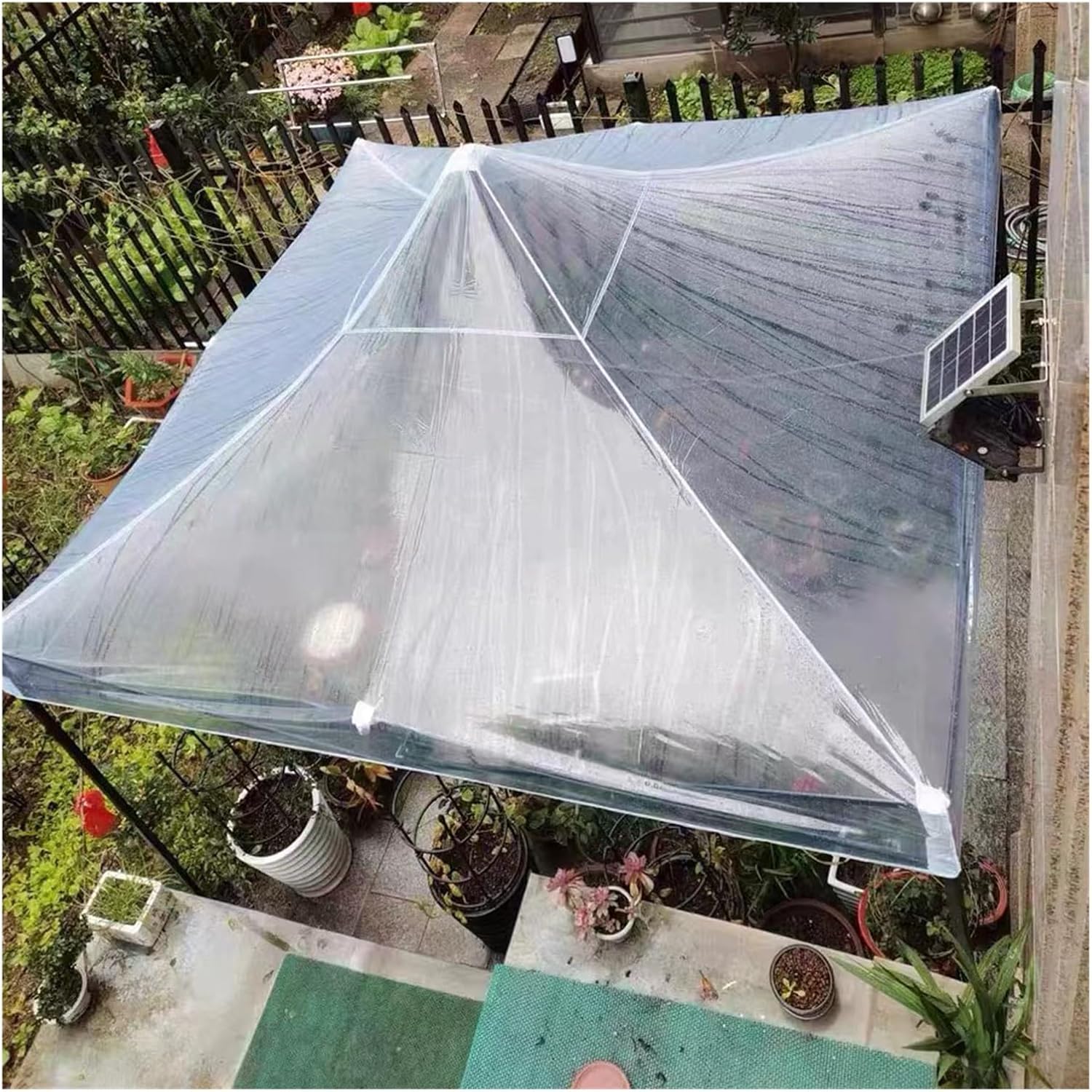 透明ポップアップガゼボカバー、防水ヘビーデューティーキャノピーテント、PVCカバーガーデンオーニング屋外パティオカバー用(2.5x2