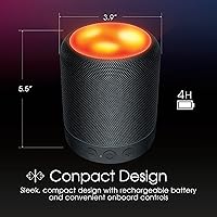 Vista 6 de ARTSOUND ILLUMA Beat - Altavoz LED inalámbrico espectáculo de luz LED altavoz Bluetooth portátil resistente al agua IPX7 5 modos de luz LED