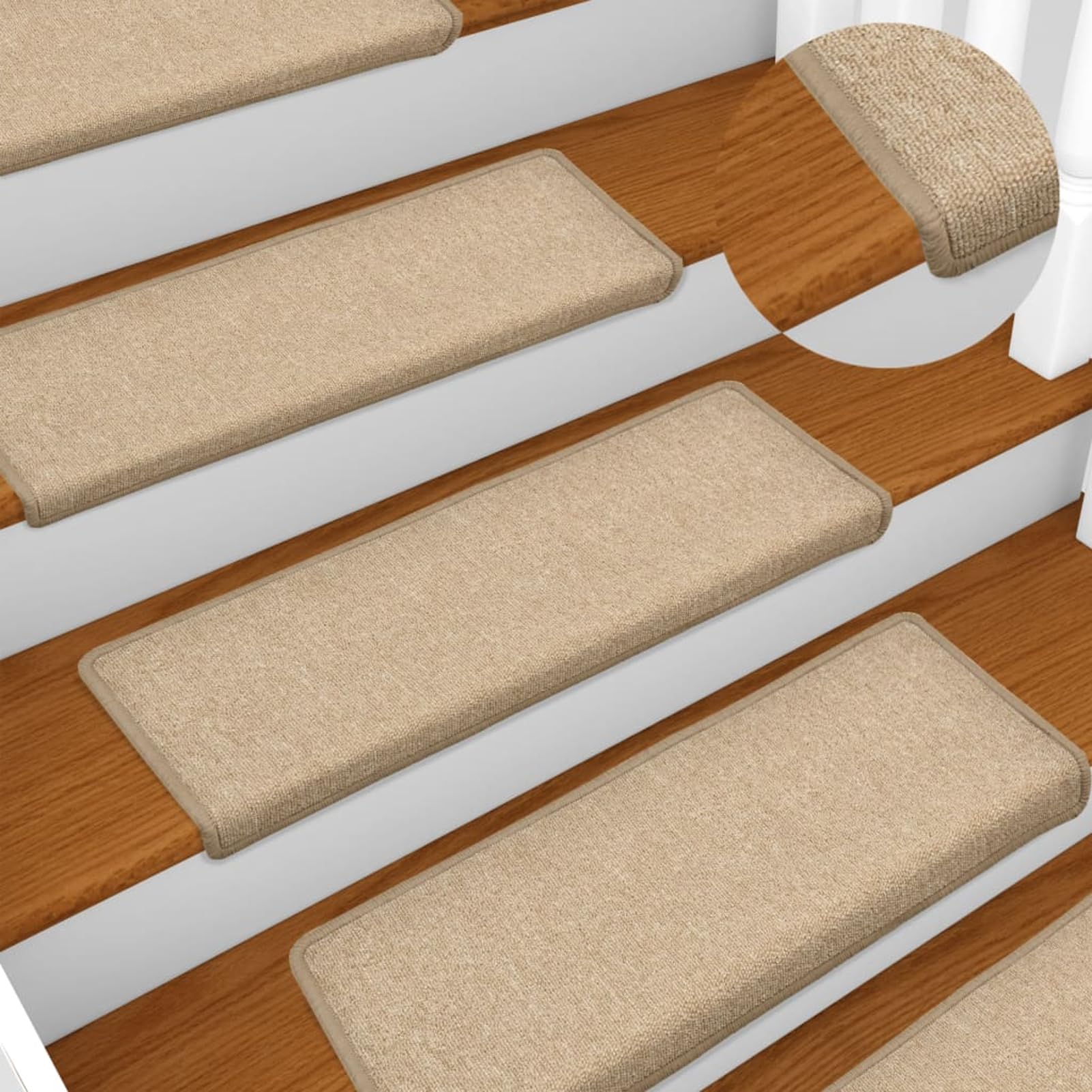 Paquete de 15 alfombrillas antideslizantes para peldaños de madera, alfombrillas de seguridad para niños, personas mayores y mascotas, color rojo mate (gris pardo)