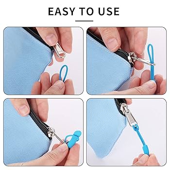 8 Pieces Zipper Pull Tab Replacement Metal Zipper Handle