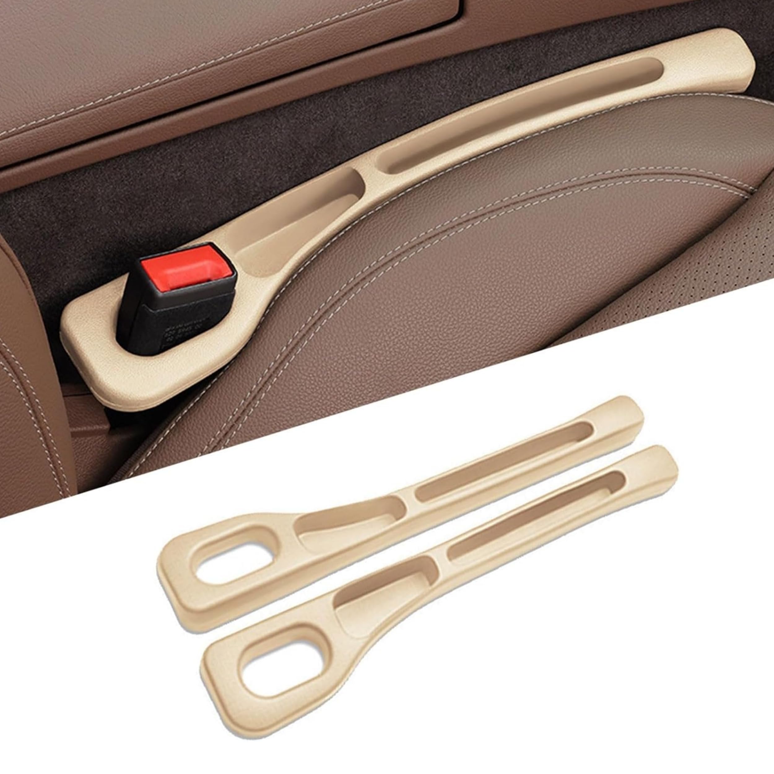 Tryagat Car Seat Gap Filler for Chevrolet Camaro, Car Gap Stopper Leakproof Organizer Seat Gap Pad Padding Interior Accessories Protector,White