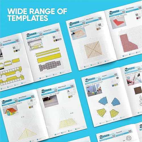 Miniatura 5 de Plantillas de papel 3D para maceta, soporte para bolígrafos, autobús escolar, casa de pájaros, bicicleta, compatible con bolígrafo 3D 3Dmate Base