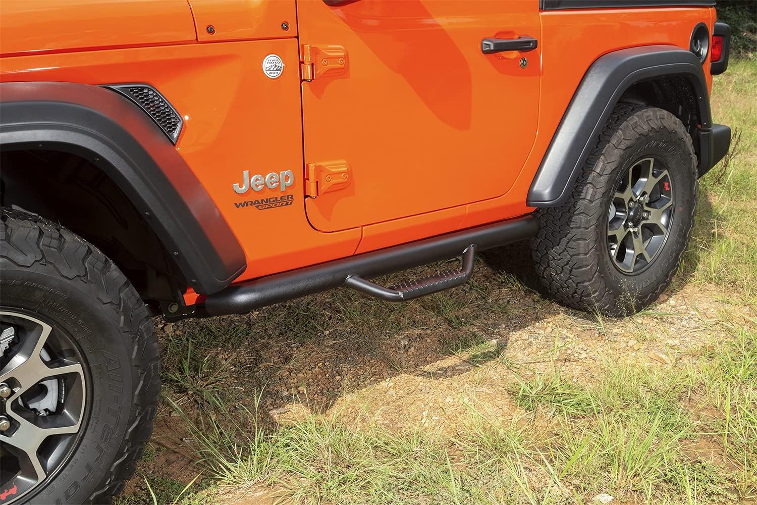 Rugged Ridge Spartan Nerf Bar for Jeep Wrangler JL | Textured Black | 11596.03 | Fits 2018-2025 Jeep Wrangler JL