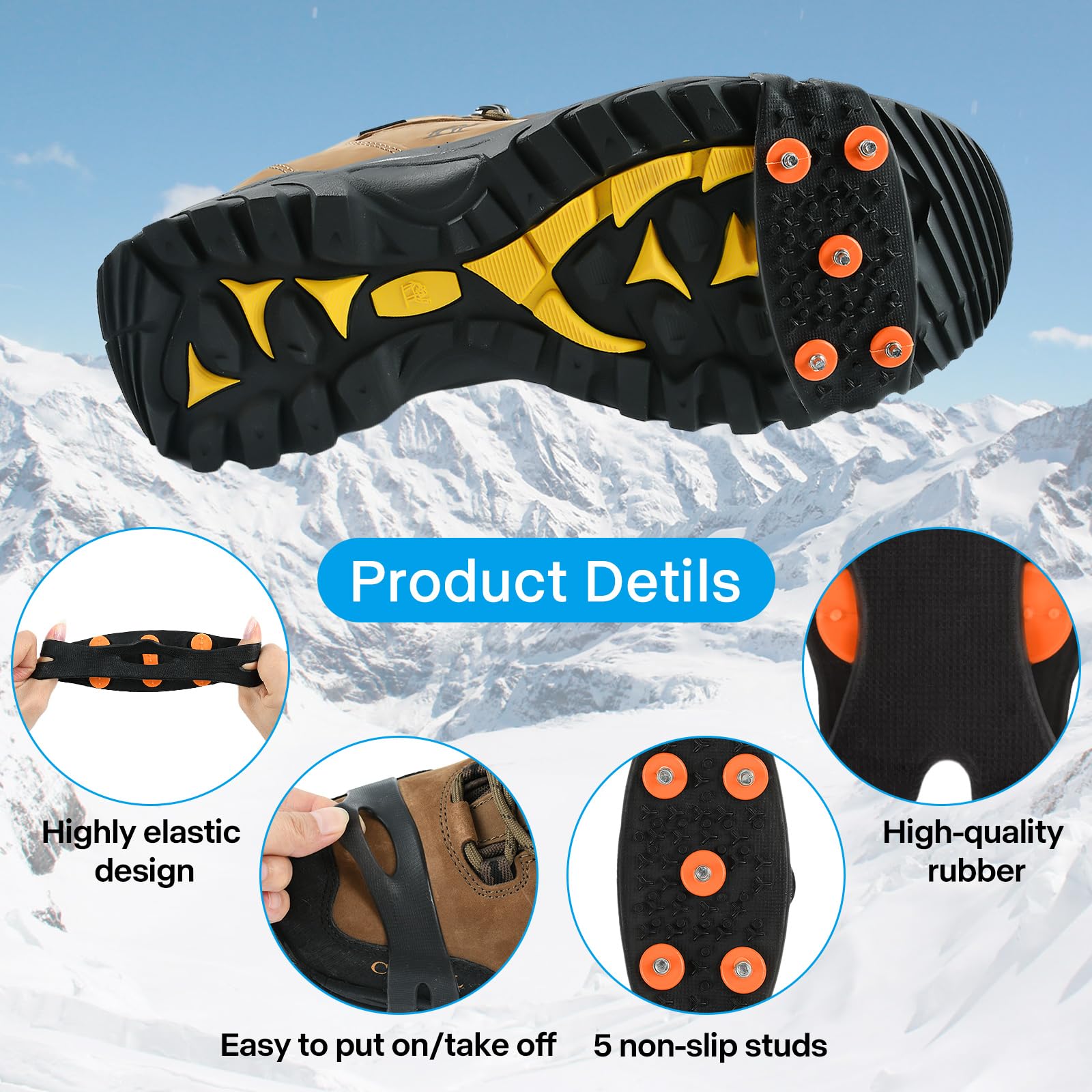 1 Paar Skiën Outdoor Antislip Universele Wandelen