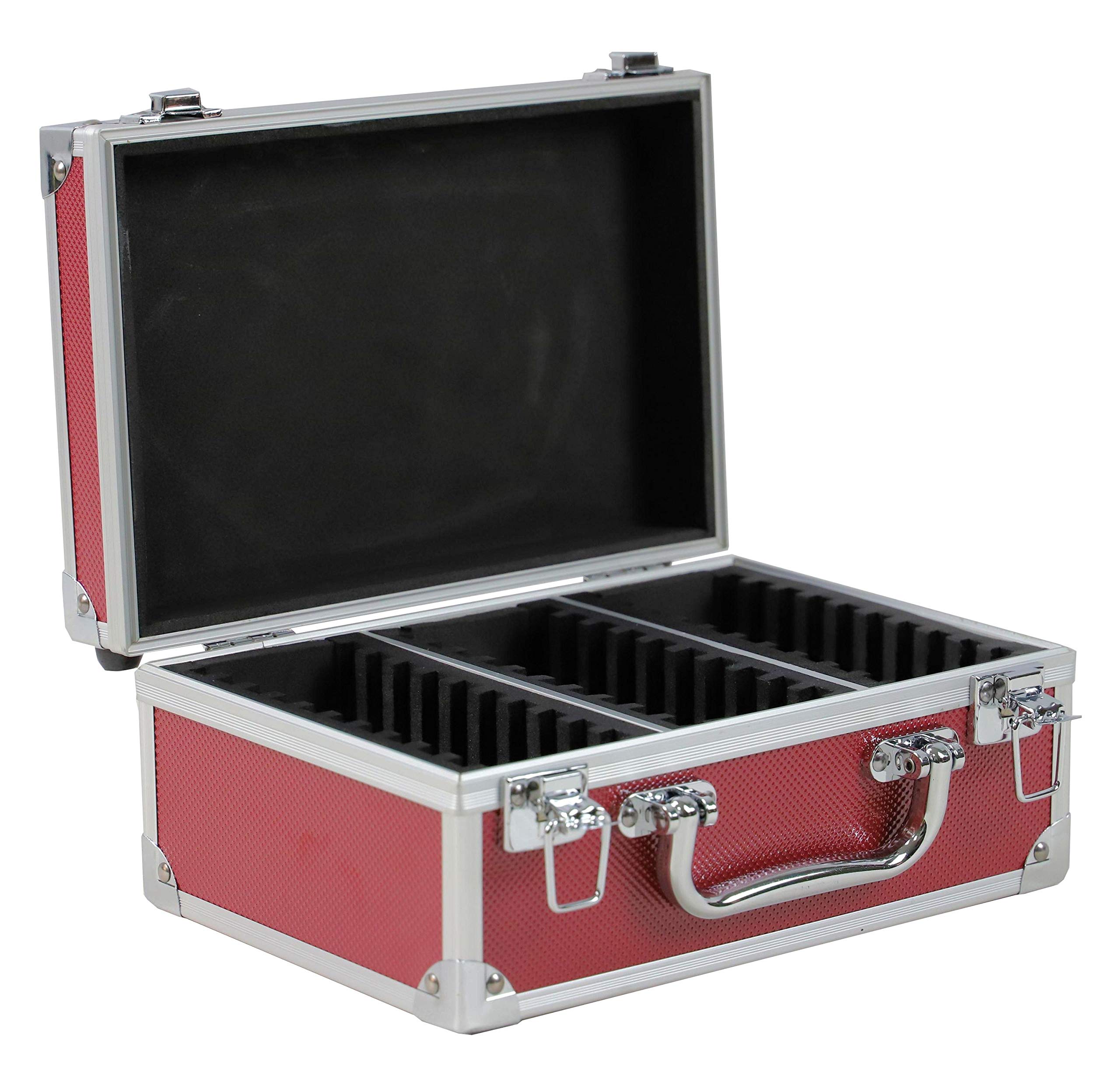 Ursae Minoris Red Elite Aluminum Box With Handle For 30 Certified Or Certified-Style Coin Holders Ngc, Pcgs, Anacs, Elite, Lighthouse, Bcw
