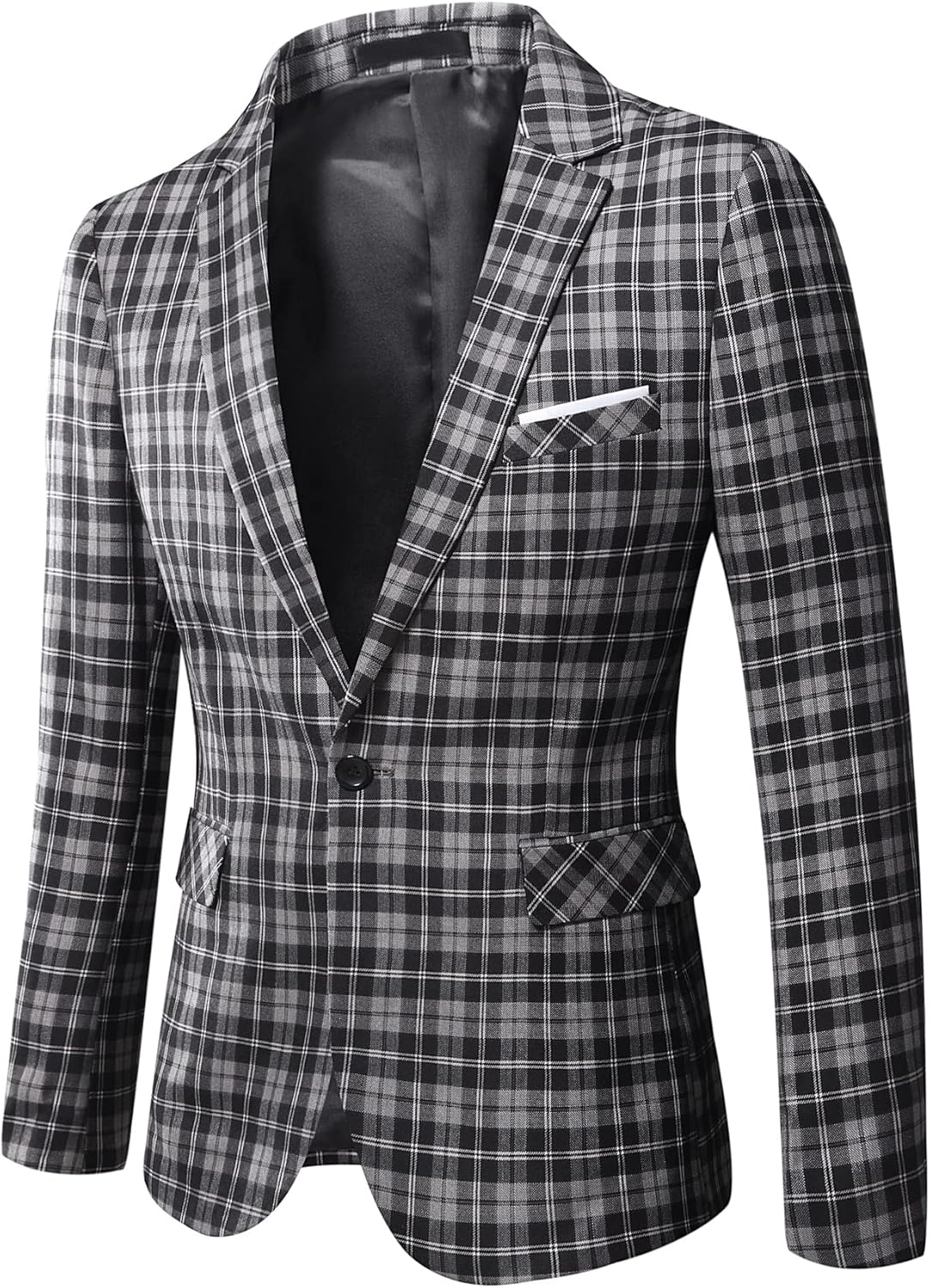 WULFUL Men’s Slim Fit Suit One Button 3-Piece Blazer Dress Business Wedding... - Picture 236 of 257
