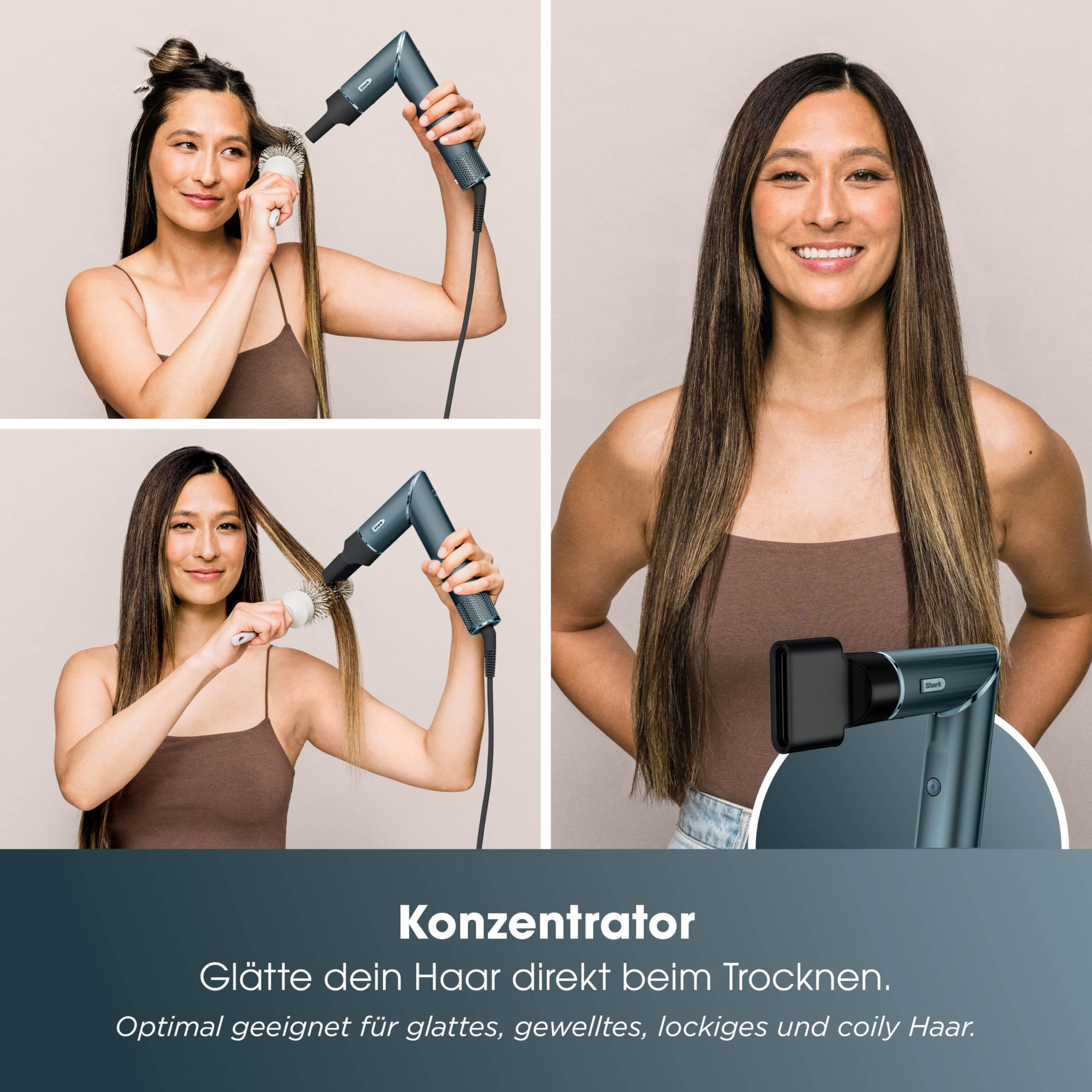 Shark FlexStyle Limited Edition Teal 5-in-1 Haarstyler & -trockner | Geschenk Set, Lockenaufsätze, Finishing Aufsatz, Ovalbürste, Konzentrator, Haarklammer, Aufbewahrungstasche, HD456TLEU