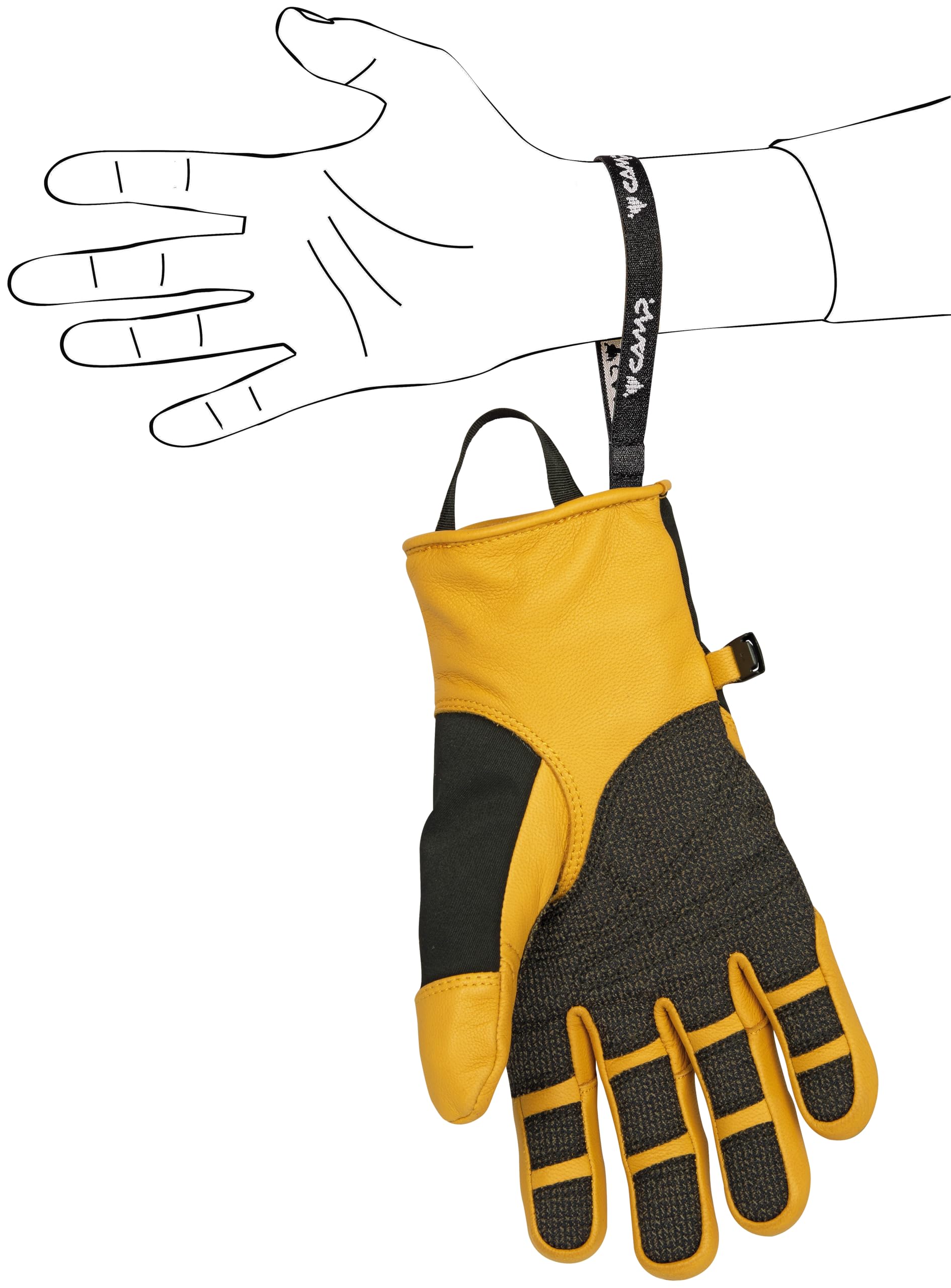 C.A.M.P. - Guanto invernale - GEKO GRIP - L - Nero/Giallo