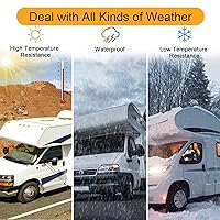 Vista 3 de Cinta selladora de butilo impermeable, cinta de techo de RV negra, cinta selladora de reparación de RV de 4 pulgadas x 50 pies, evita fugas