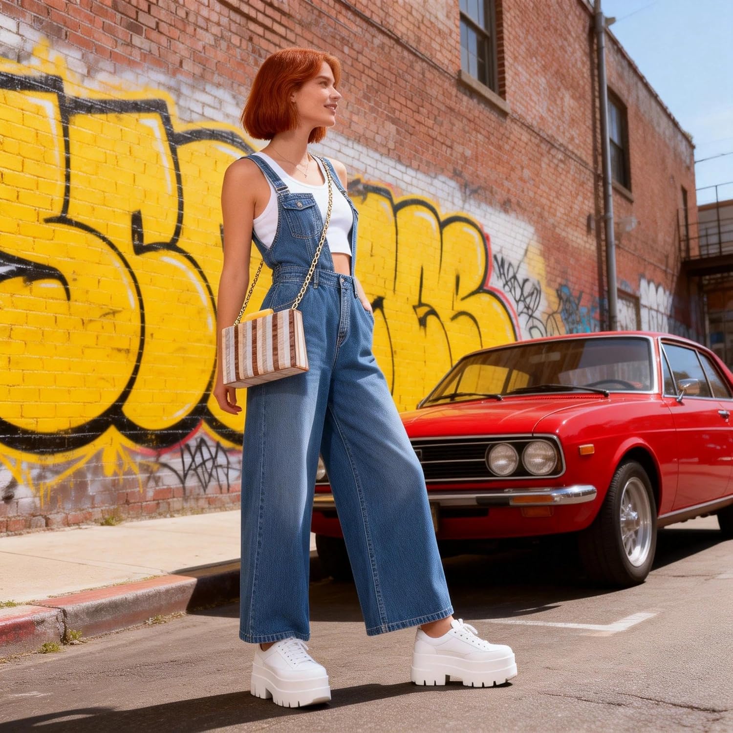 Acrylic Evening Bag, Clutch Purses for Women, Colorful Geometry Motifs Crossbody Bag for Wedding Party(Khaki) - Image 2