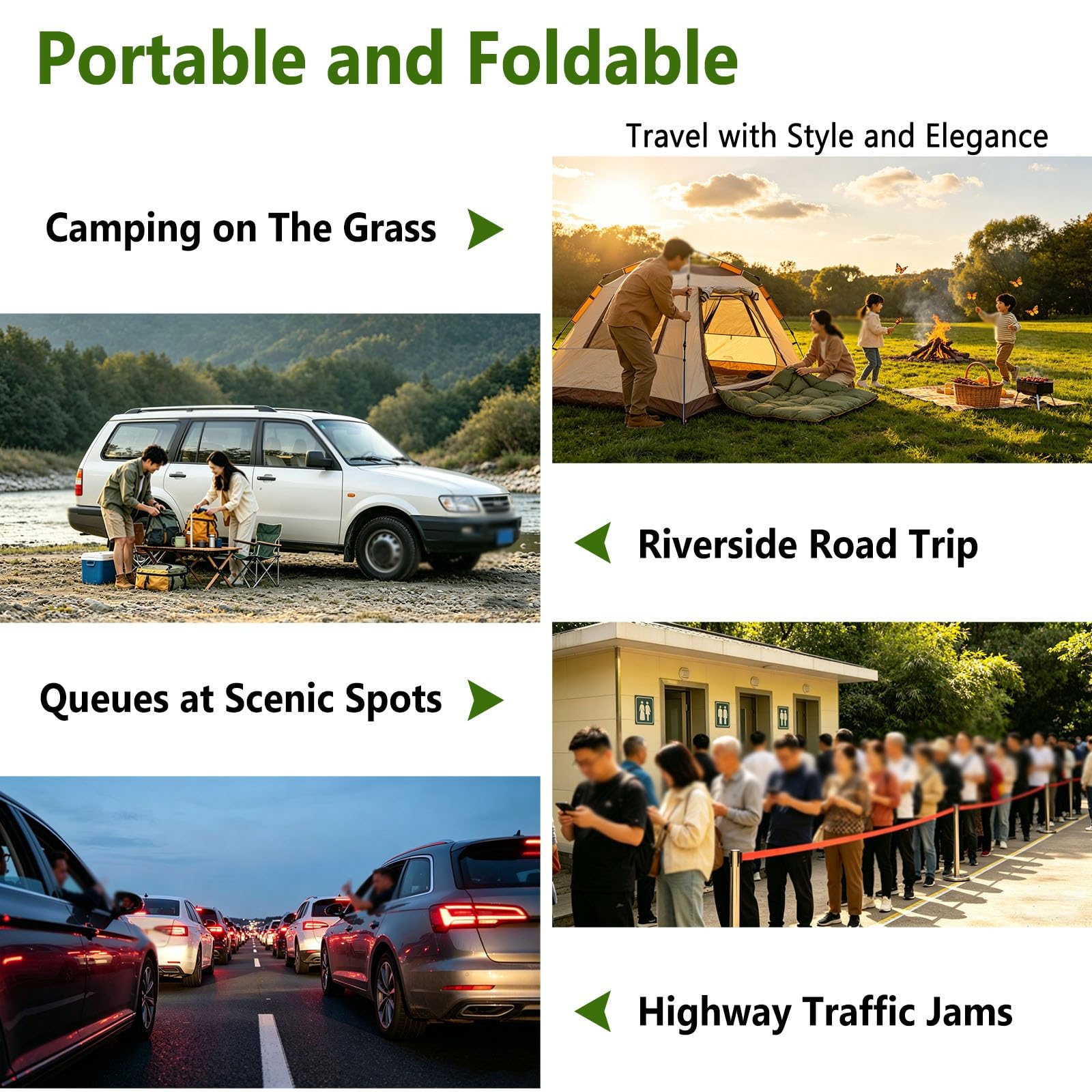 Inodoro portatil Inodoro Portátil Multifuncional para Viajes Todoterreno, Orinal De Viaje Ultraligero para Viajes por Carretera Y Acampada En Coche.