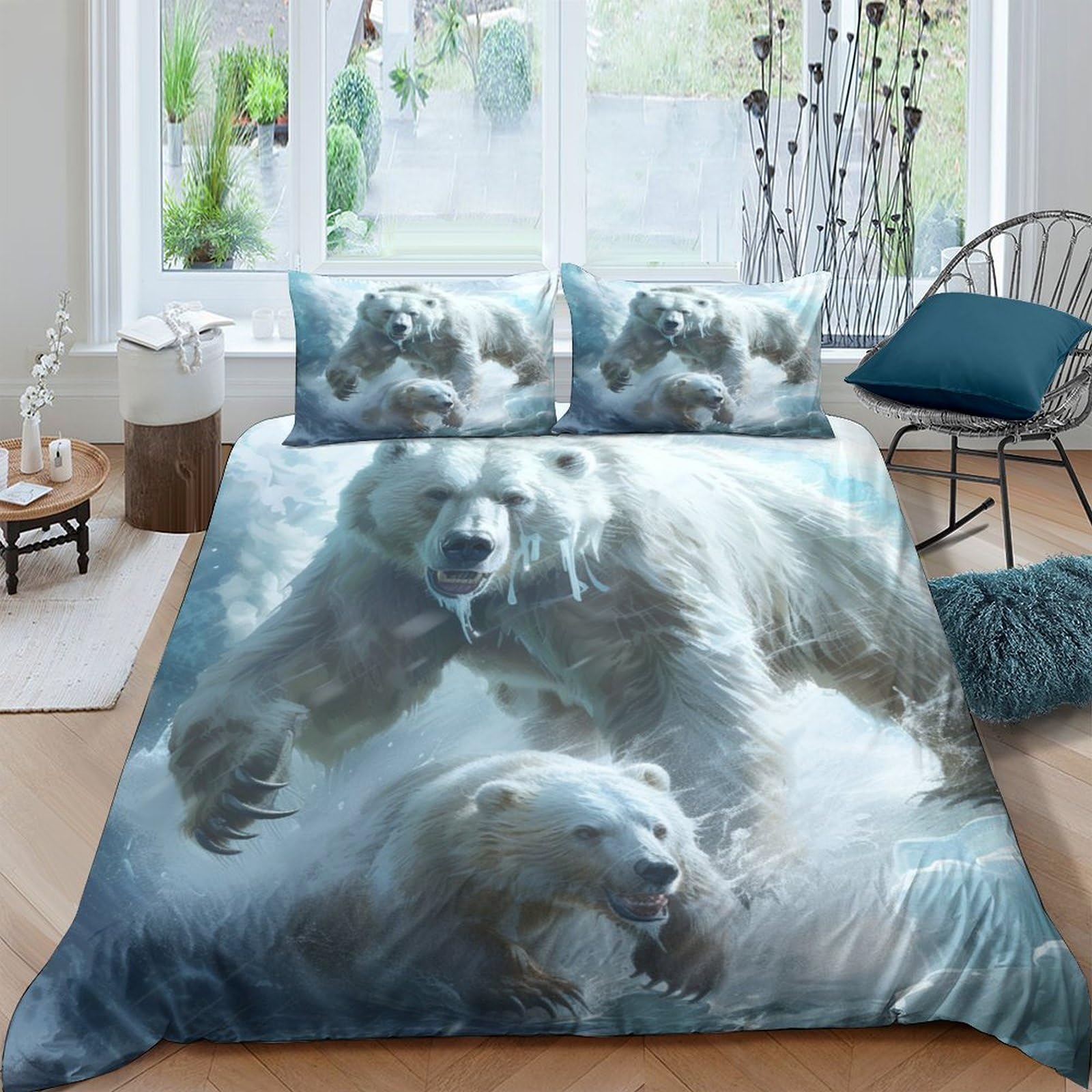 Parure de lit ours brun 3D pour créer une ambiance chalet dans votre chambre