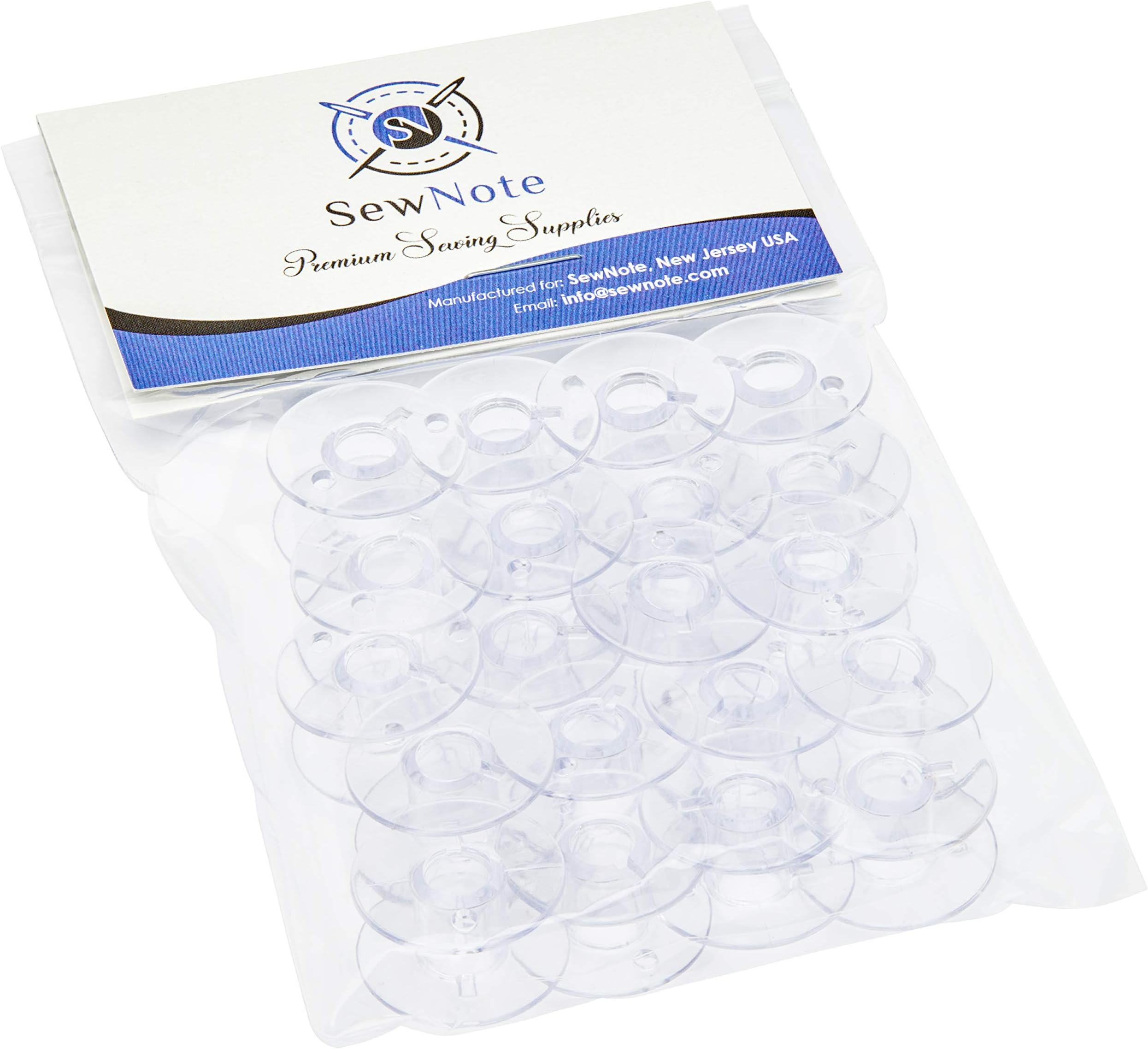 20 Pack Class 15 Clear Bobbins Made to Fit Singer 006066008