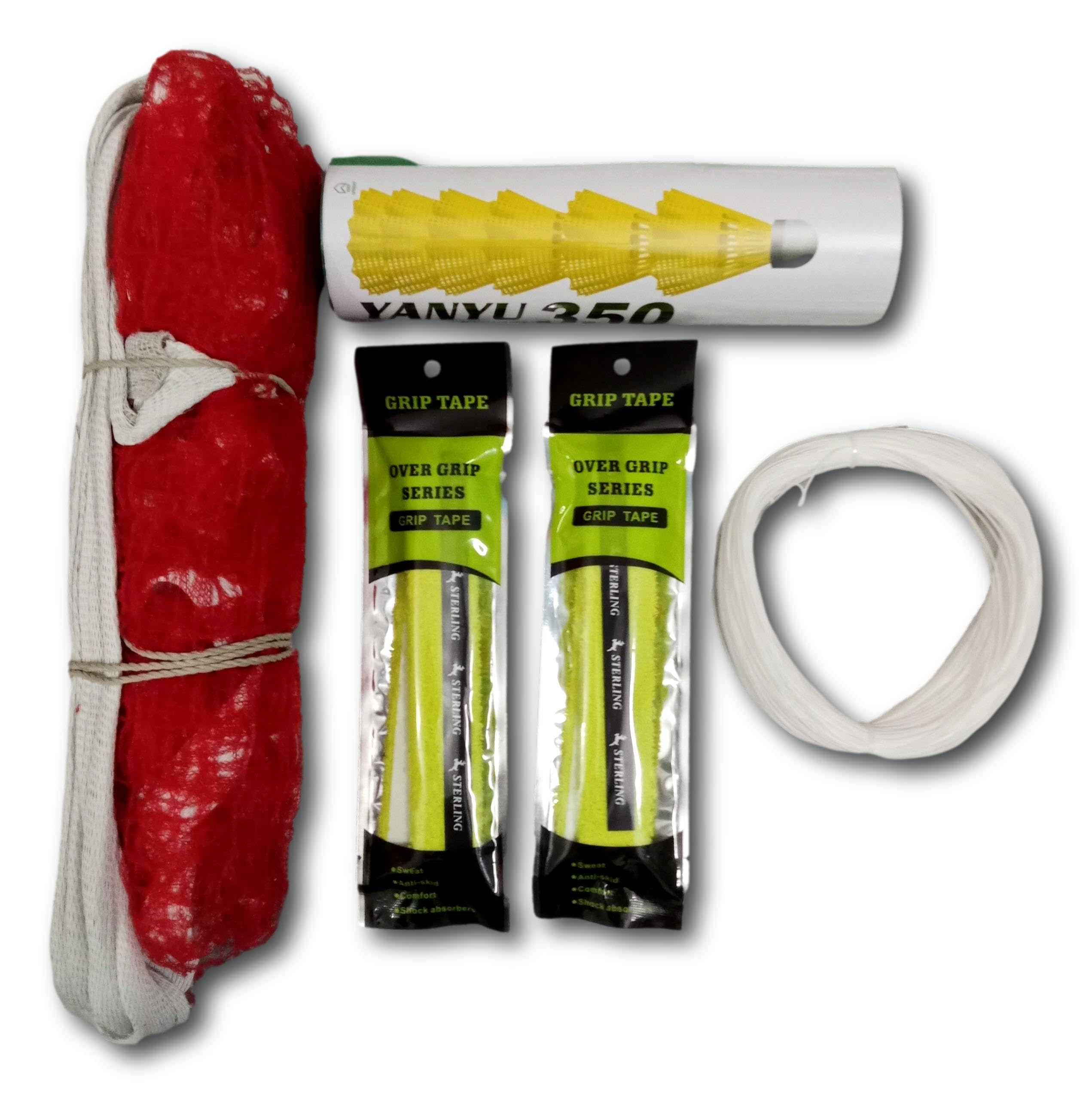Ultimate Badminton Kit: 4-Sided Nylon Badminton Net, 6 Shuttlecocks, 2 Towel Grips, 100mtr Badminton String (for Upto 10 Raquets) - Complete Set for Enthusiasts-image-8