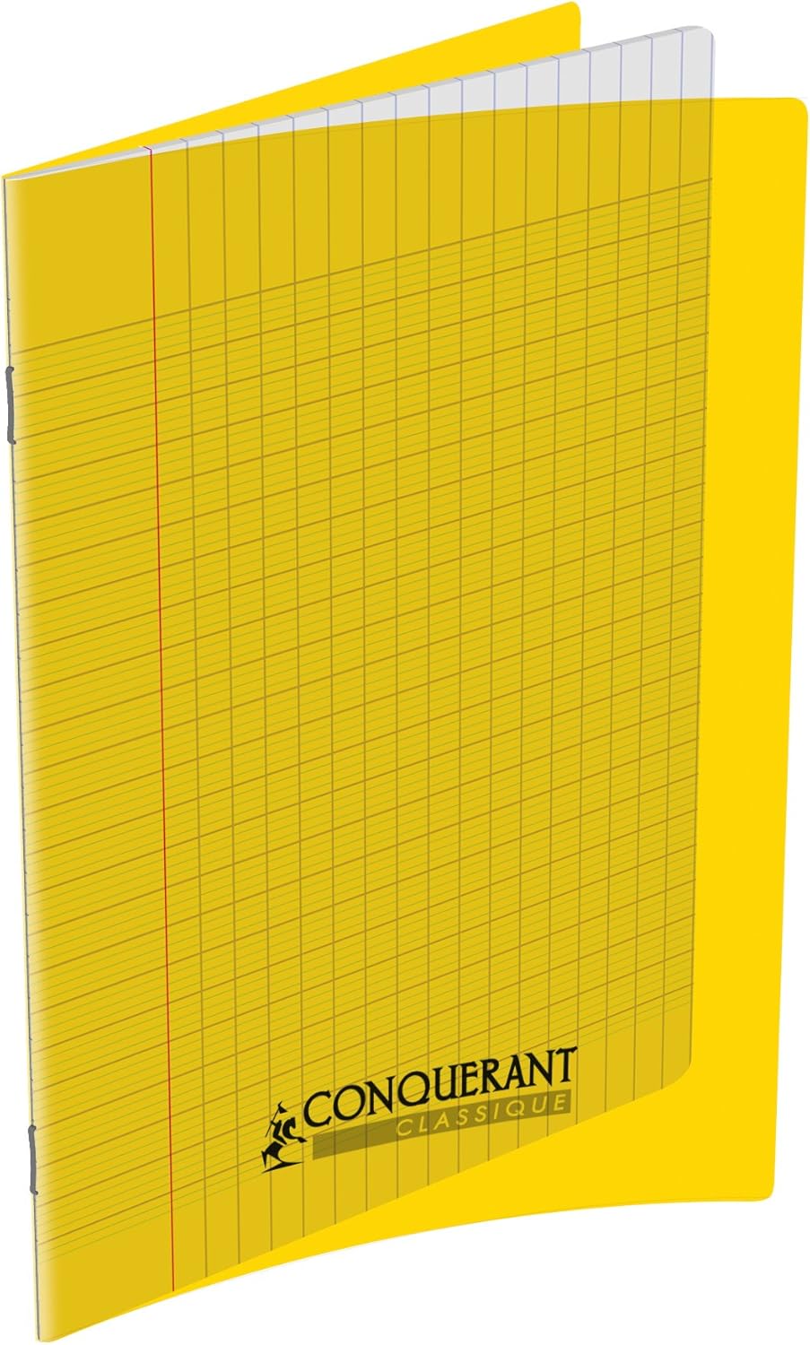 Conqueror 400089843 Stapled Notebook A4 140 Pages Large Squares Polypropylene Cover Yellow