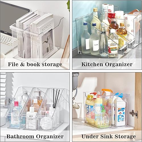 Miniatura 7 de Juego de 2 contenedores organizadores de refrigerador enrollables, cajones extraíbles para armarios de cocina, contenedor de almacenamiento de