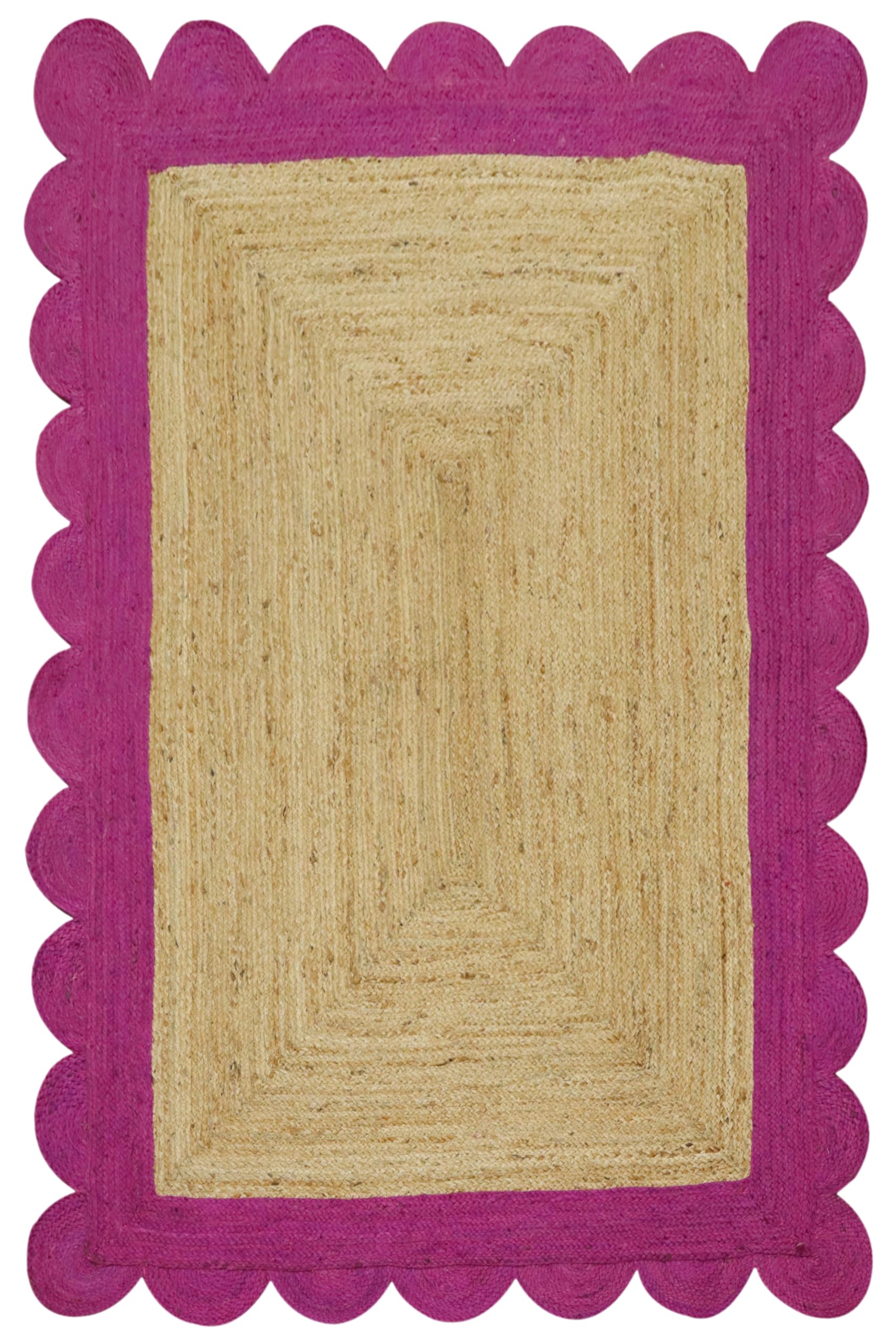 Tapis en jute intérieur extérieur 152x213 cm grand tapis de salle à manger Kilim