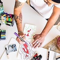 Vista 4 de Posca - Marcador de pintura acrílica, punta ancha PC-8K, azul claro (PX148858000)