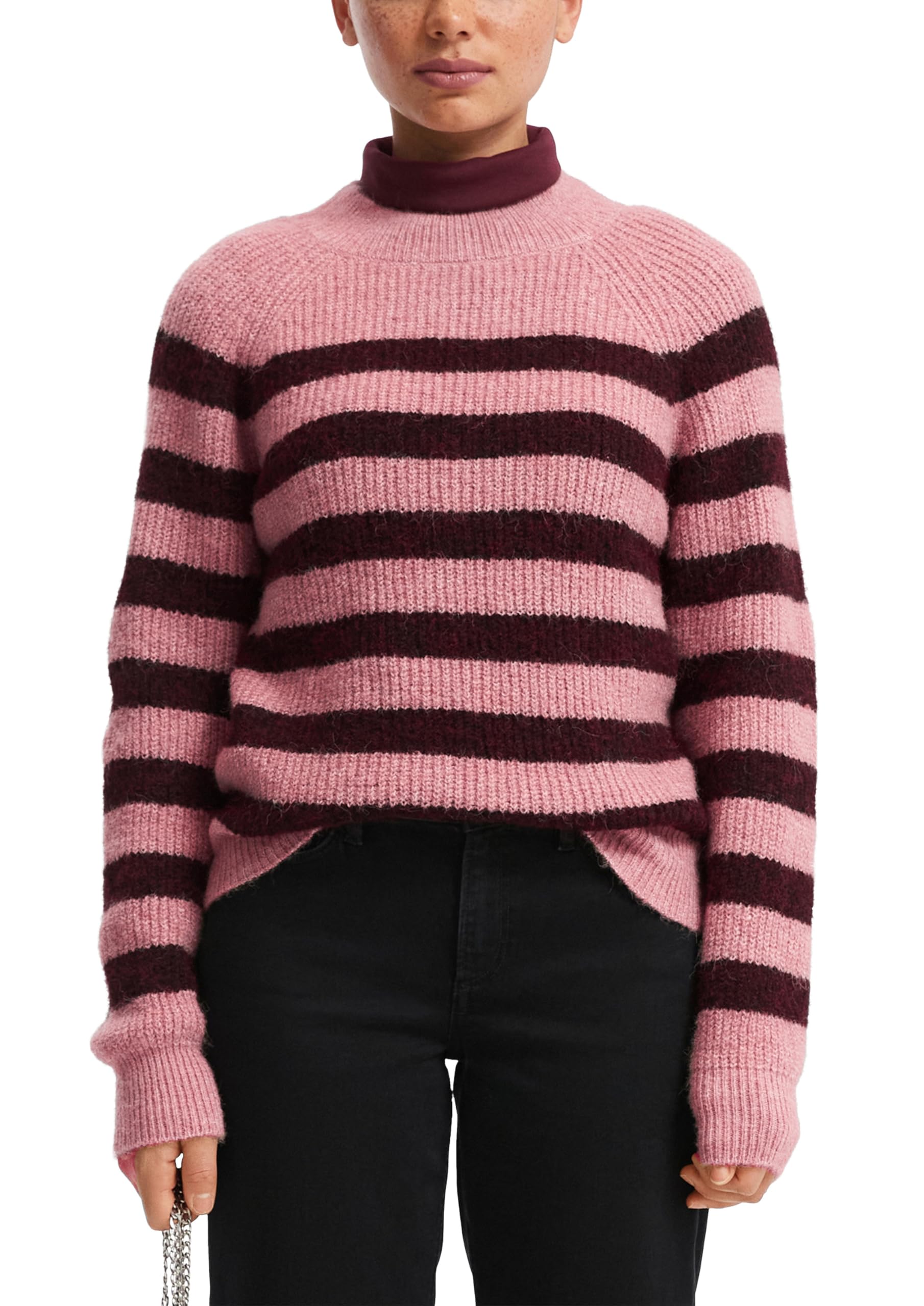 QS Crêpebluse mit Turn-up-Ärmel