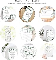 Vista 9 de Your Main Event Prints 50 tarjetas de decoración de eucalipto para boda, perfectas para añadir a centros de mesa y decoraciones de boda