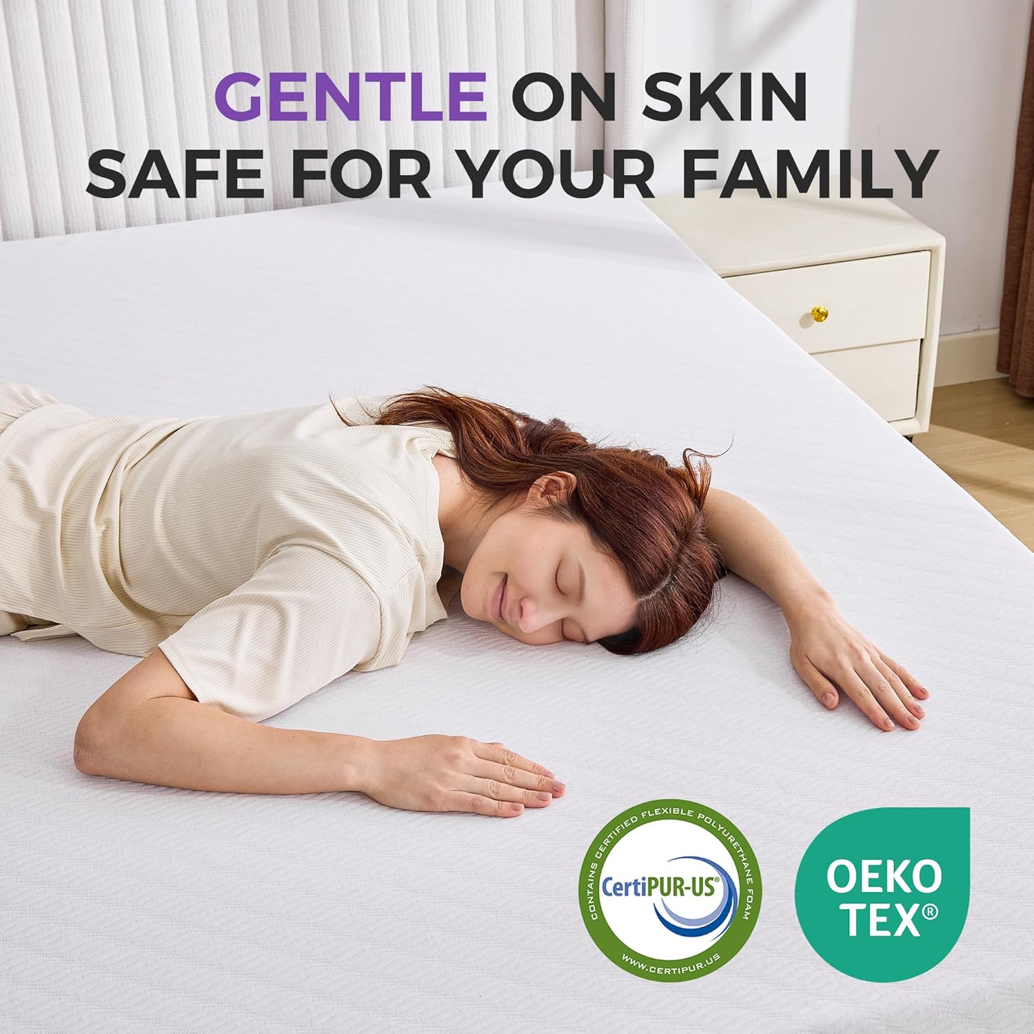 BDEUS Twin Size 2 Inch Gel Memory Foam Mattress Topper with Removable Cover, Ventilated Cooling Foam, Supportive Pressure Relief Bed Topper, CertiPUR-US Certified