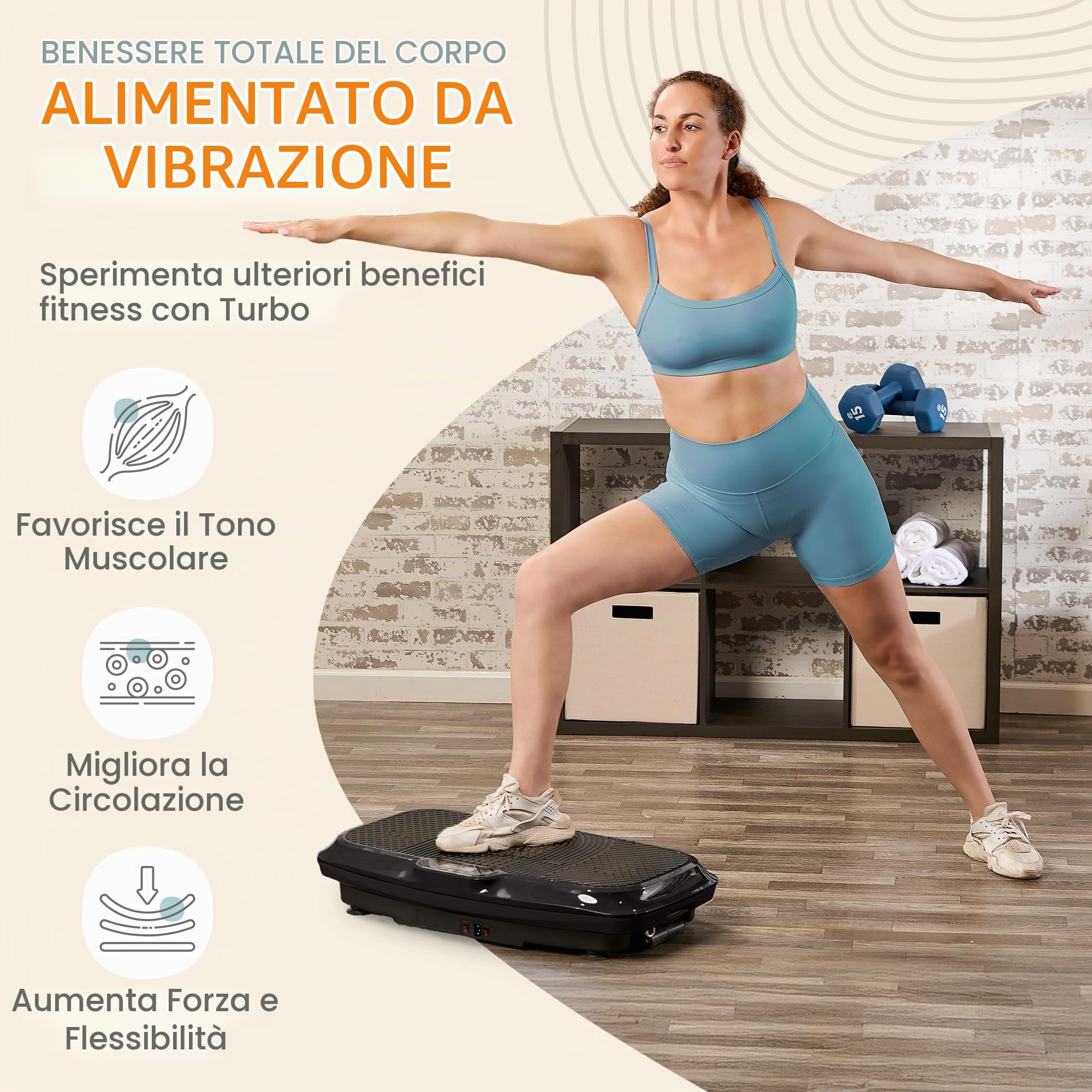 Lifepro - Macchina vibrante per esercizi con agopunti magnetici, piattaforma vibrante per principianti e recupero, massaggiatore linfatico ideale per tonificare i muscoli e fitness in generale