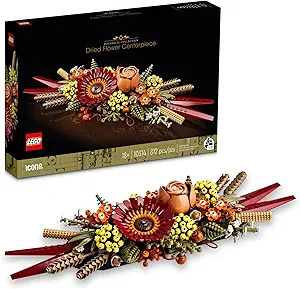LEGO Icons Dried Flower Centerpiece Building Sets for Adults, Ages 18+ Years - Fall & Thanksgiving Decorations for Dinner Table or Mantel - 10314