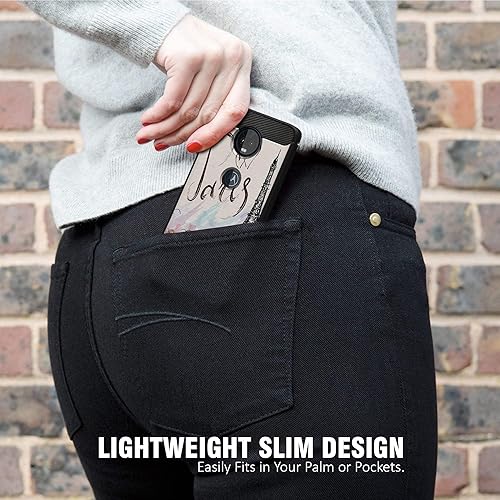 Miniatura 5 de Funda compatible con Motorola Moto Z4  Moto Z4 Play Moto Z4 Play, funda delgada negra flexible y elegante de TPU con protección contra golpes (Paris