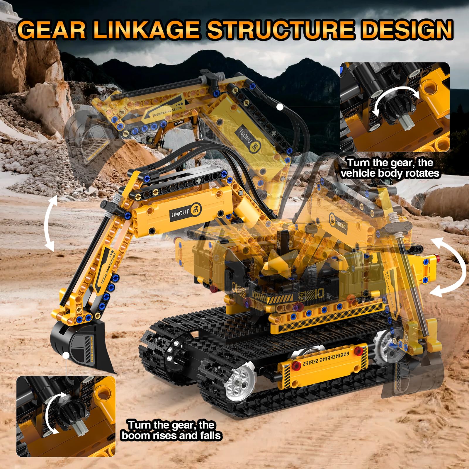 Technic Robot Building Sets, 535PCS 5-IN-1 RC Robot and Car, Remote and App Controlled Building Kit - Image 3