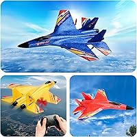 Vista 6 de SU27 RC Fighter Plane Principiante Avión RC 6-Axis Estabilizador Automático Control Remoto Aeronave Planeador Listo para Volar Resistente a Choques