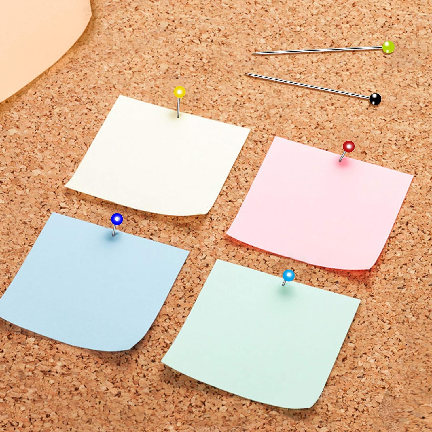 Sewing pins 250pcs Colored Glass Ball Head Heat Resistant Straight pins 1.5 inch Quilting pins