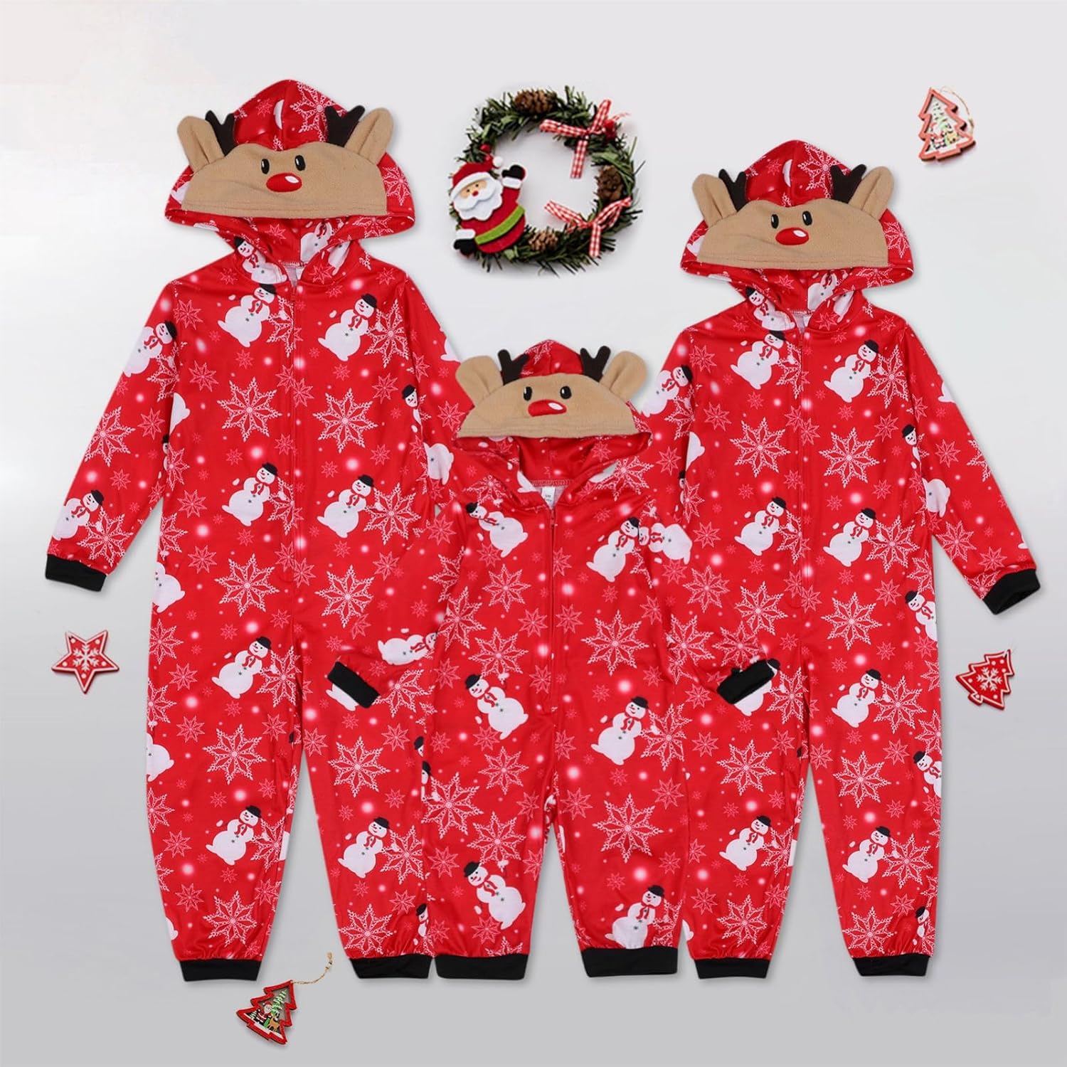 Adisputent Christmas Pajamas for Family Matching Cute Long Sleeve Couples Soft Sleepwear One Piece Funny Christmas Pjs Sets - Image 7