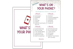 What's On Your Phone - Birthday Game Cards - Teens Kids Birthday Party Game
