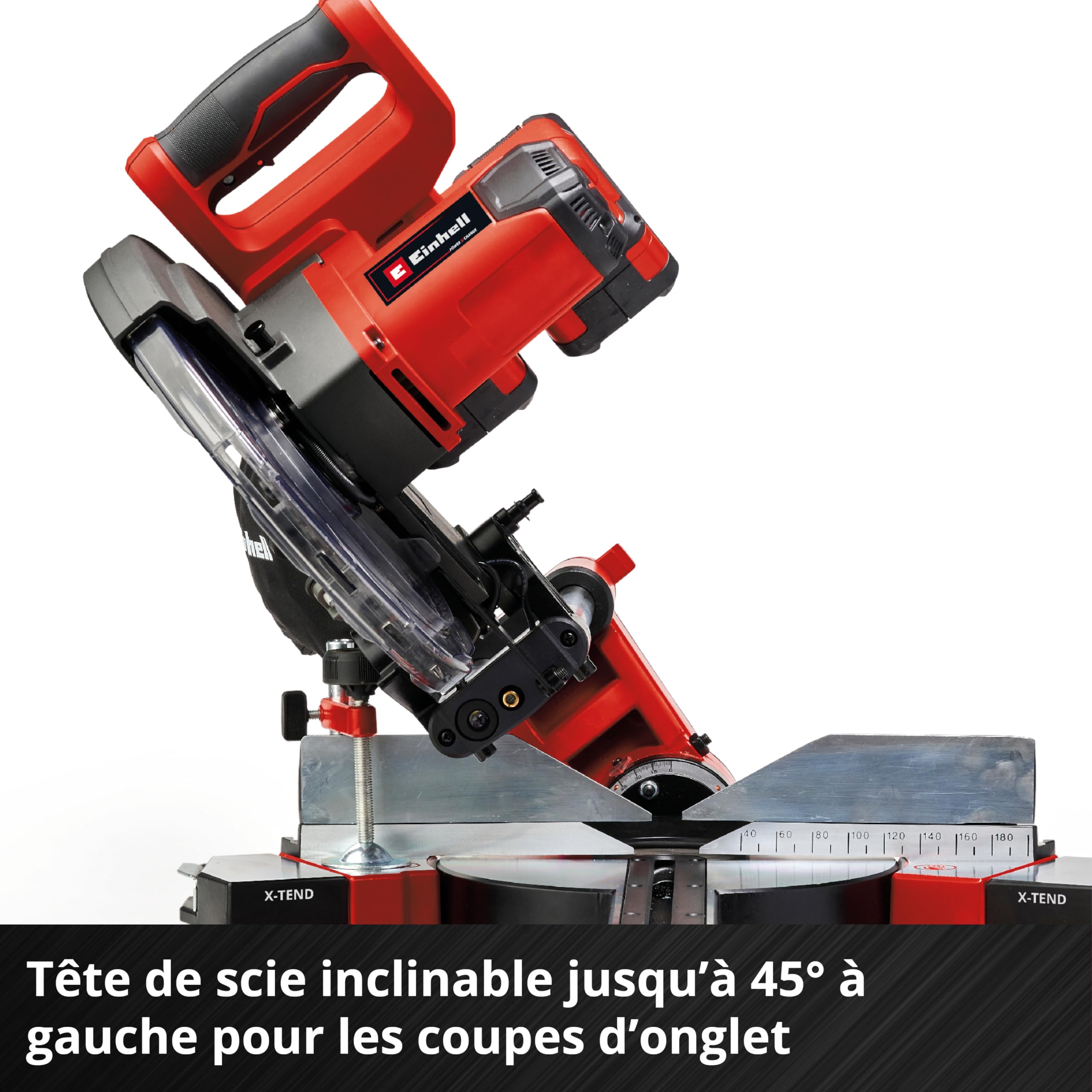 Einhell TE-SM 36/10 L Li-Solo Scie à onglet coulissante sans fil 36 V lame 254 mm 3800 tr/min laser ligneur