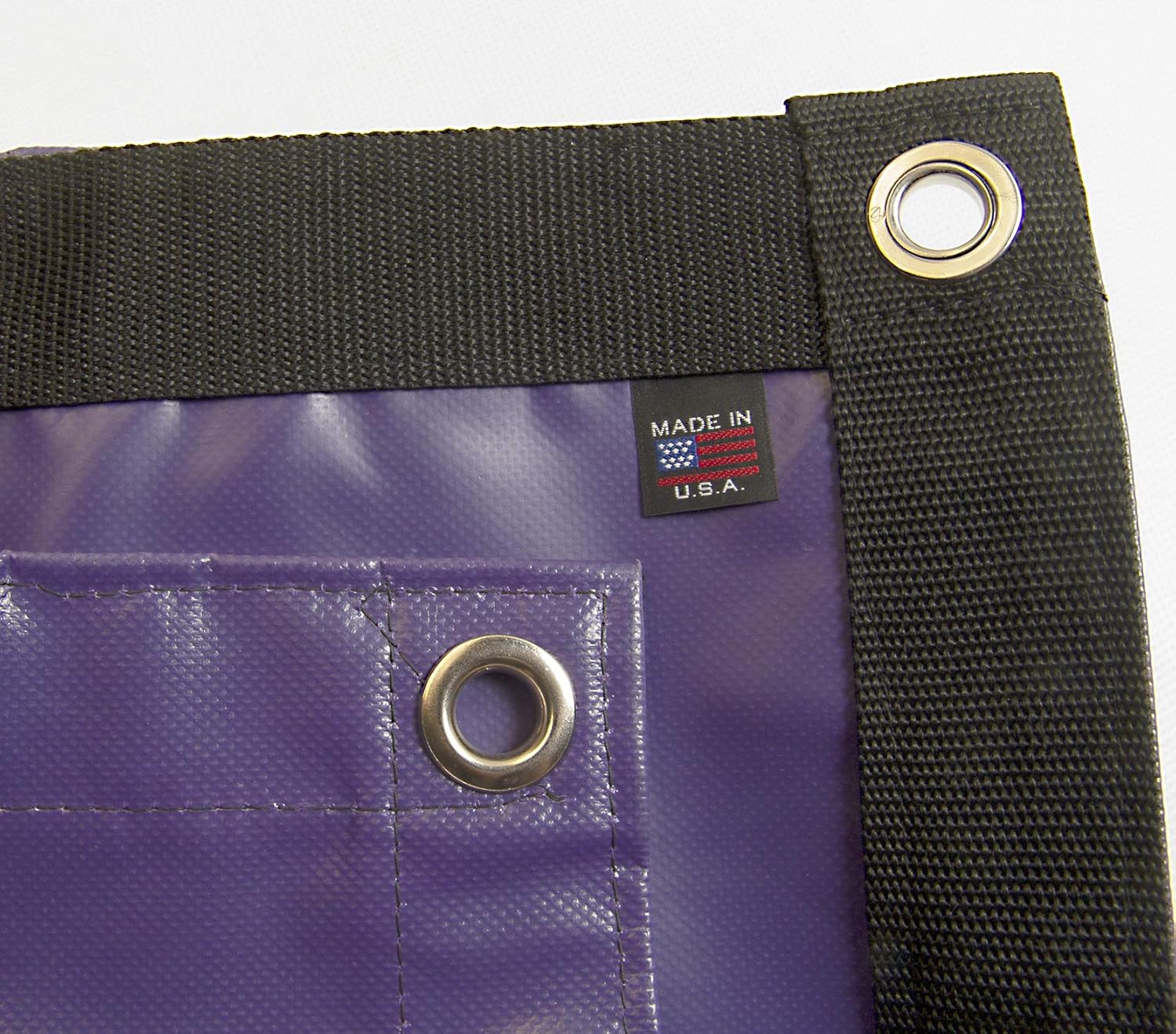 Tarp, Heavy Duty, Purple, Waterproof, 18 Oz. Vinyl w/ Reinforced Edges (3' X 3' Feet)