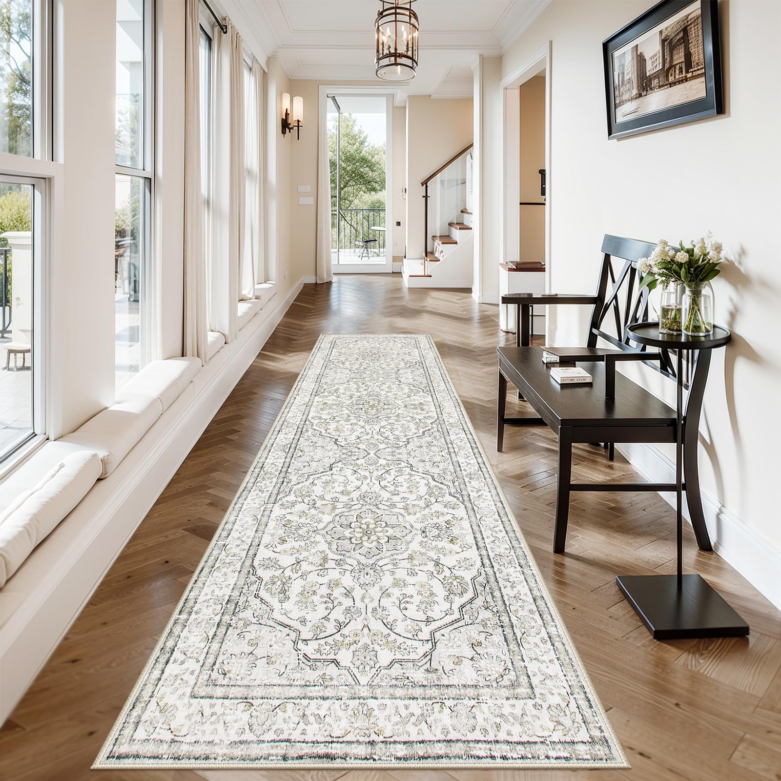 Lahome Tappeto Runner Lavabile Beige Con Nappe – 50x130 Cm – Intrecciato Boho Per Ingresso, Cucina E Corridoio – Morbido E Antiscivolo - 3
