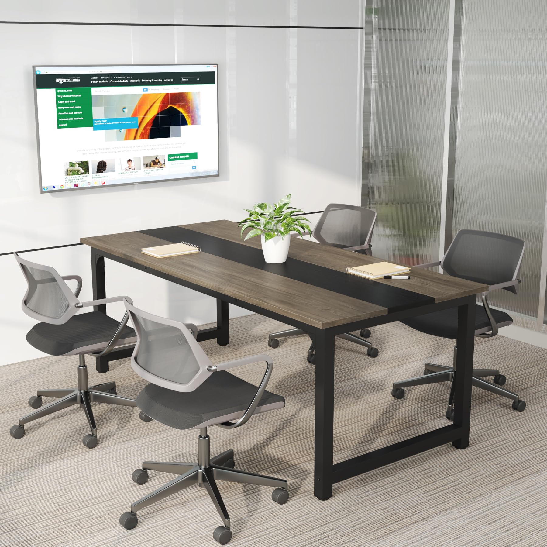 Amazon.com: Tribesigns Modern Computer Desk, 70.8 x 31.5 inch
