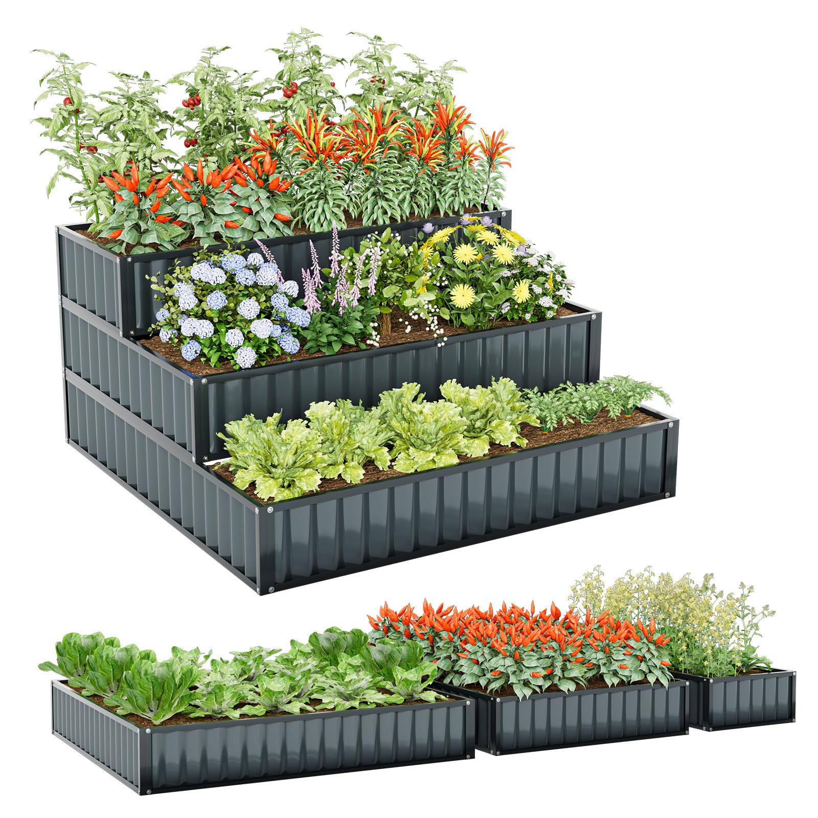Giantex 3-Tier Raised Garden Bed, 47