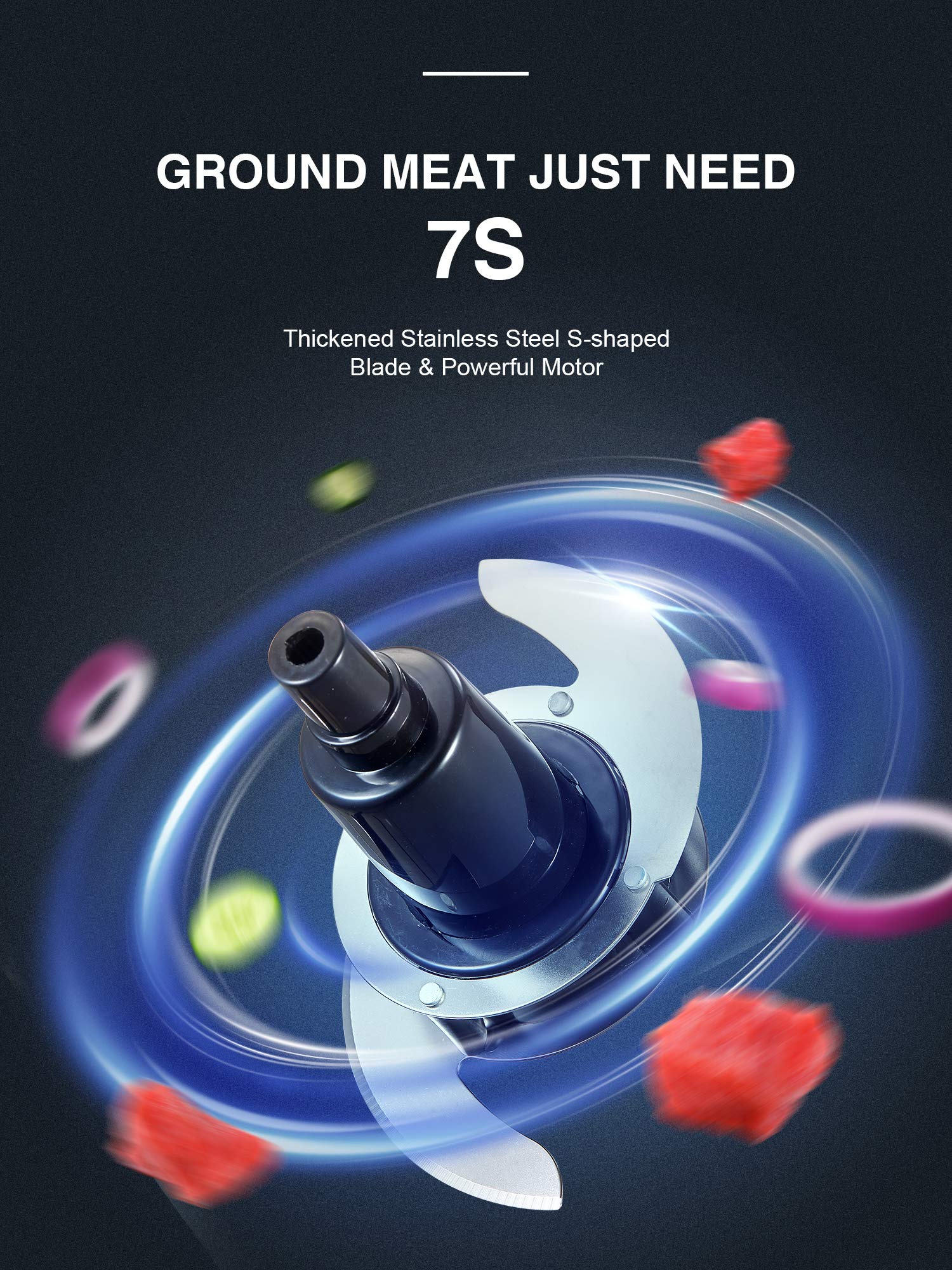 Food Processor 6 in 1 Multifunctional, Compact Food Mixer with Chopper