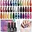 Beetles Winter Gel Nail Polish 20 Winter Colors Cat Eye Gel Polish Set Gift Spree Burgundy Red Purple with Magnet Pen Base Top Coat DIY Salon Manicured Soak Off UV LED Gifts for Women Gemstone Party
