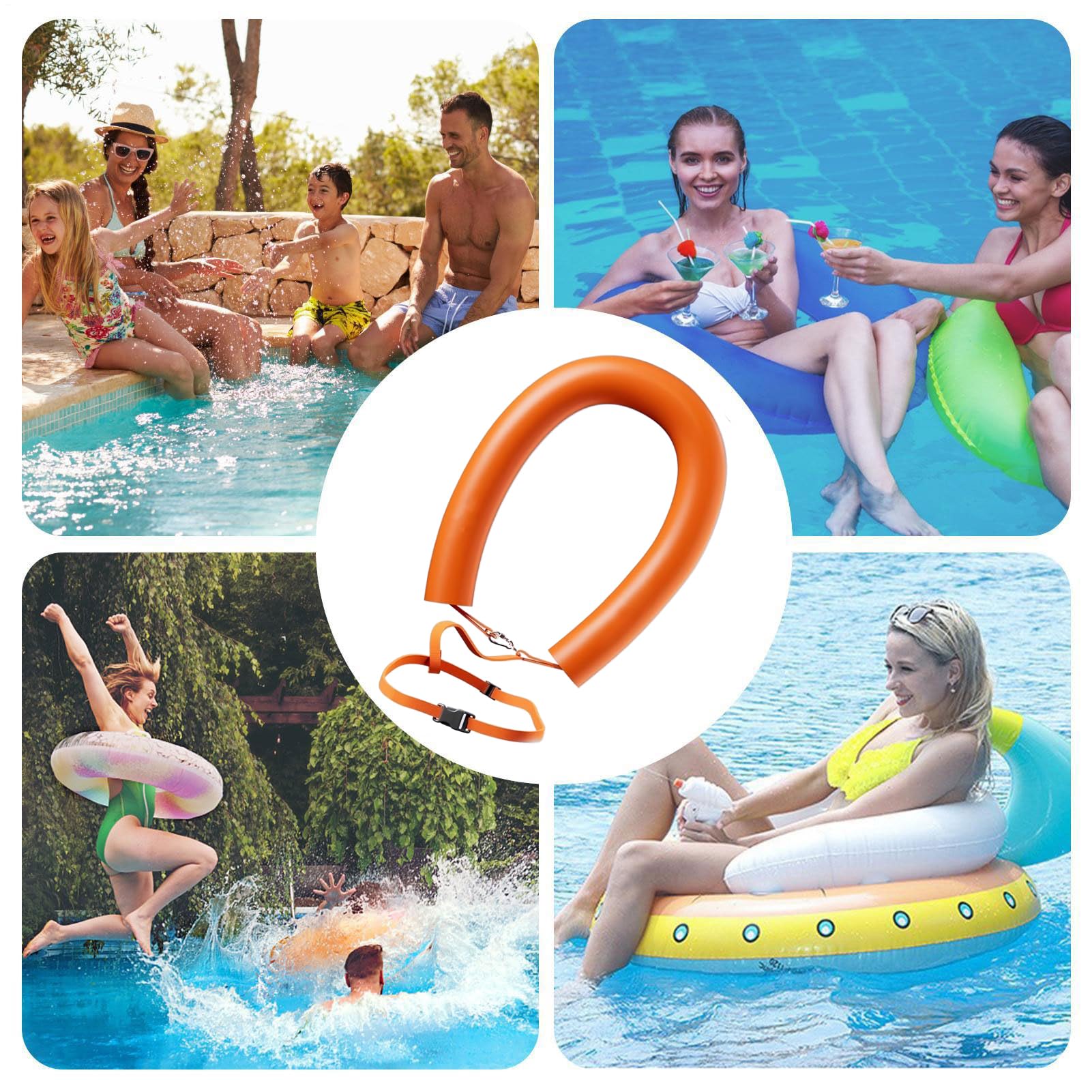 Galleggianti da nuoto - Fascia galleggiante in schiuma per nuoto e snorkeling, supporto galleggiante antiscivolo per allenamento e relax | Galleggiante portatile per più, fiumi, gite in barca, vacanze