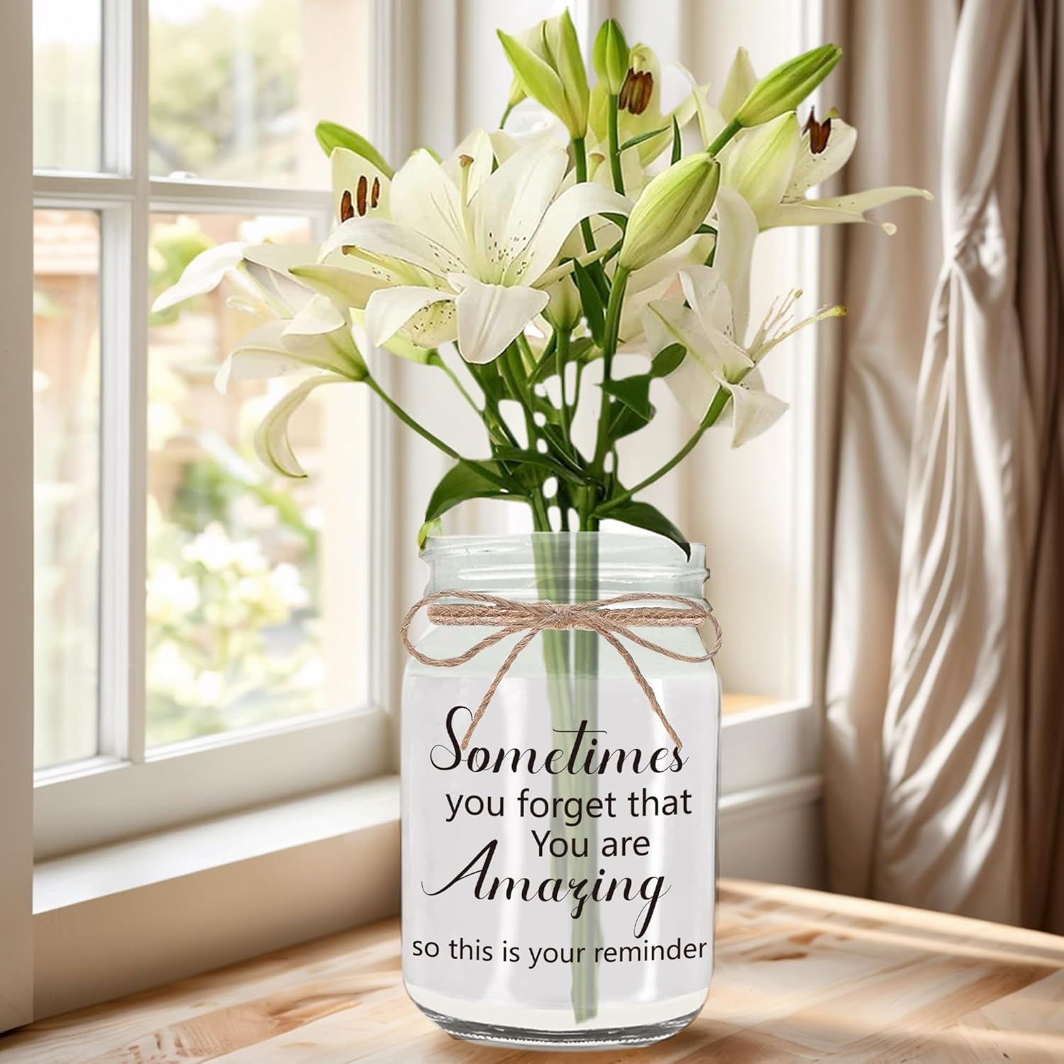 Inspirational Gift Ideas - Mason Jar Night Lights, Thank You Gifts for Women Men Friends, Thank You Christmas Gift for Women Friendship Graduation Employee Coworkers - Image 3