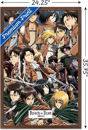 Miniatura 29 de Trends International Attack on Titan - Póster de pared, 22.375 x 34 pulgadas, póster y paquete de montaje