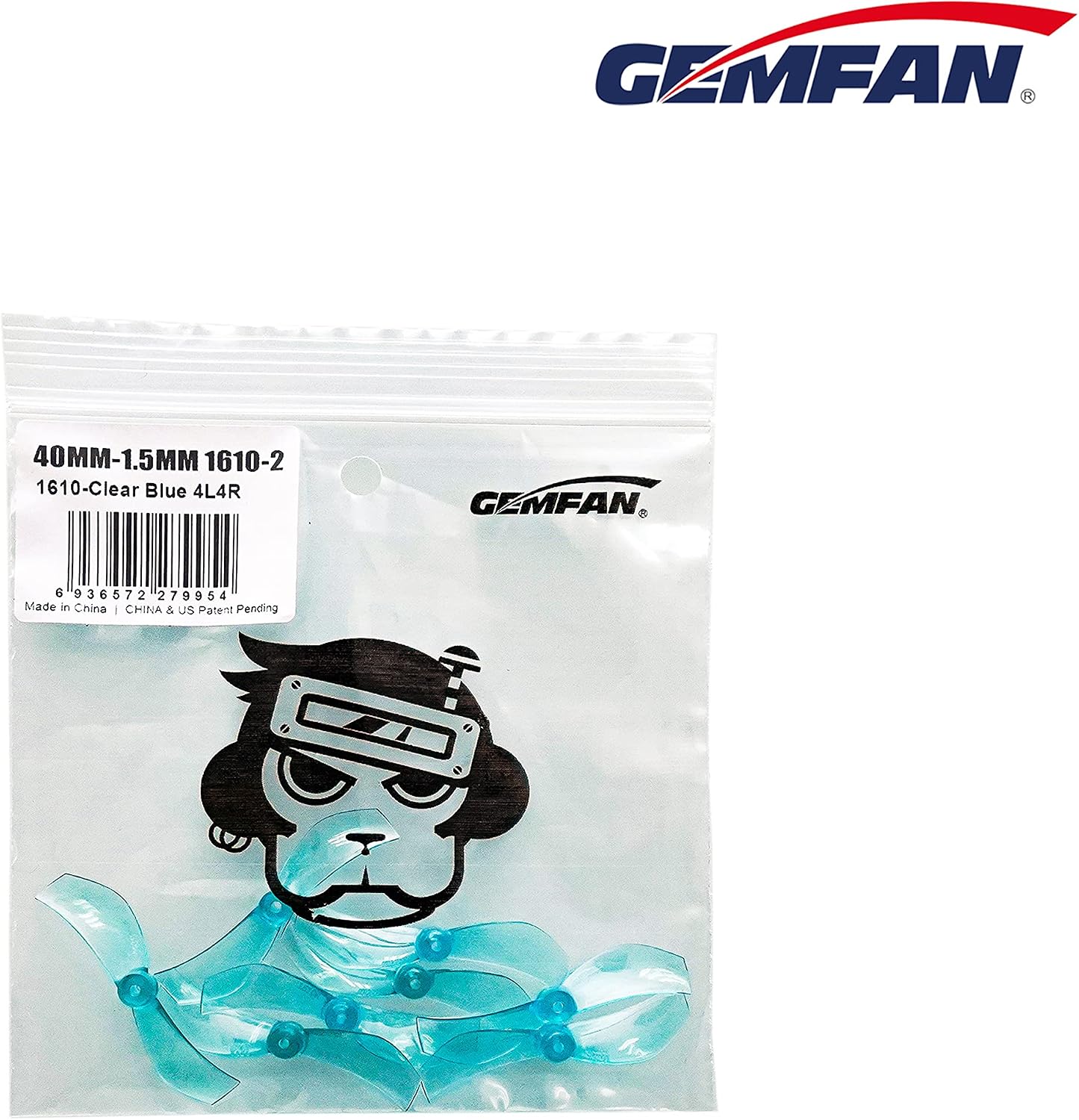 Gemfan Durable 40mm 2-Blade Props with 1.5mm Shaft Micro Whoop Drone Props for 1102 Motor Longrange Quadcopter 16pcs 8CW 8CCW