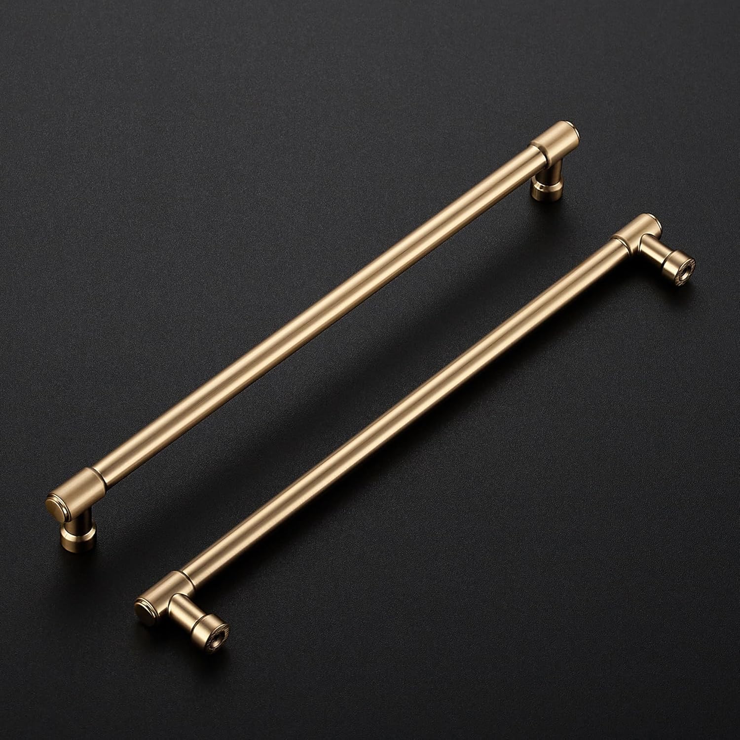 Ravinte 5 Pack 10 Inch Hole Center Solid Kitchen Cabinet Handles Champagne Bronze Dresser Pulls Cabinet Drawer Pulls for Kitchen Cupboard Hardware