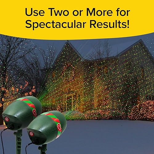 Miniatura 6 de Star Shower Ultra 9 espectáculo de luces láser para exteriores, AS-SEEN-ON-TV, nuevos 9 patrones únicos, duchas para el hogar con miles de luces, 3