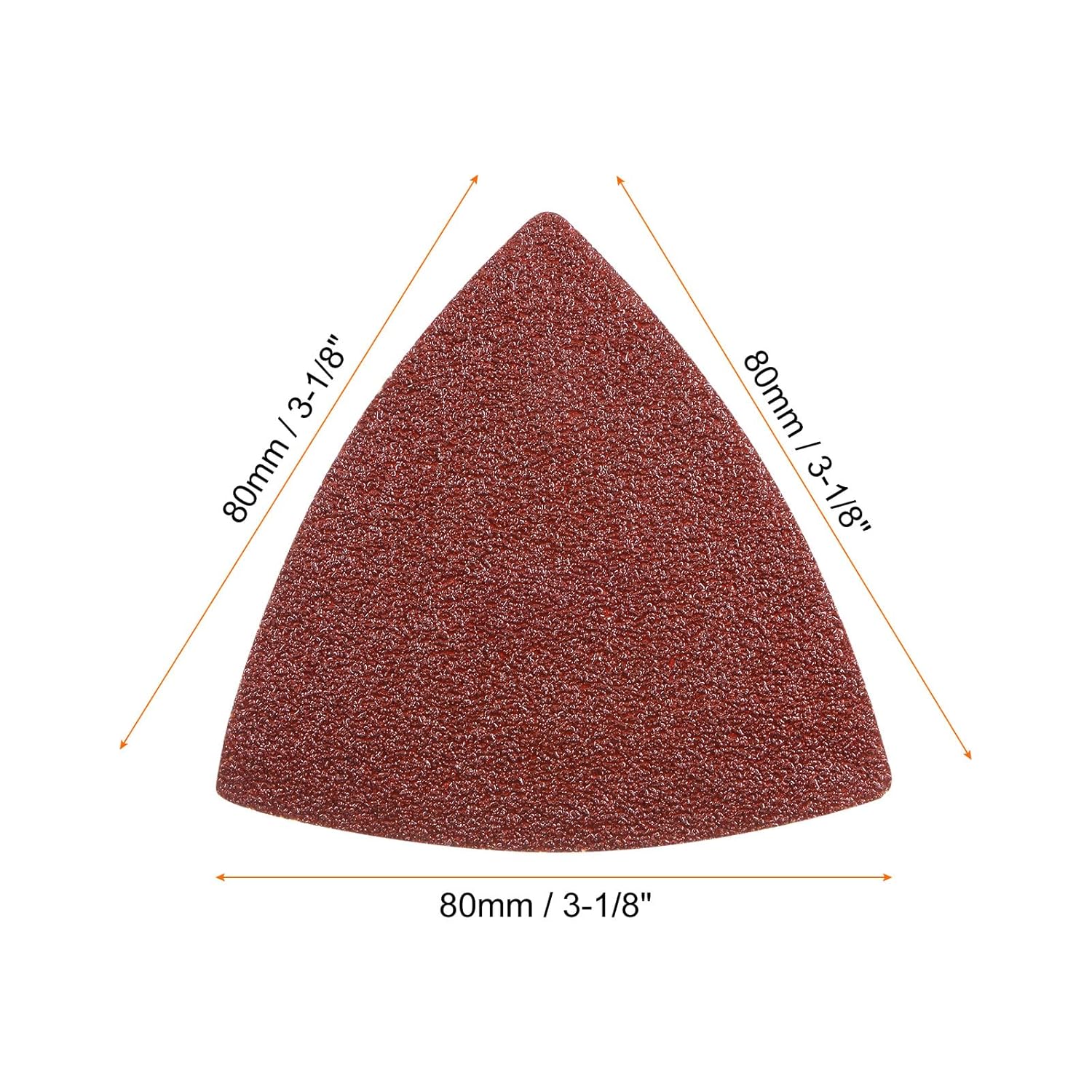 HARFINGTON 120pcs Triangular Hook & Loop Sandpapers 3-1/8" Aluminum Oxide Multitool Sanding Pads Mouse Detail Sander Papers Set (10pcs of 40/60/80 Grit, 15pcs of 120/150/180/240/320/400 Grit)