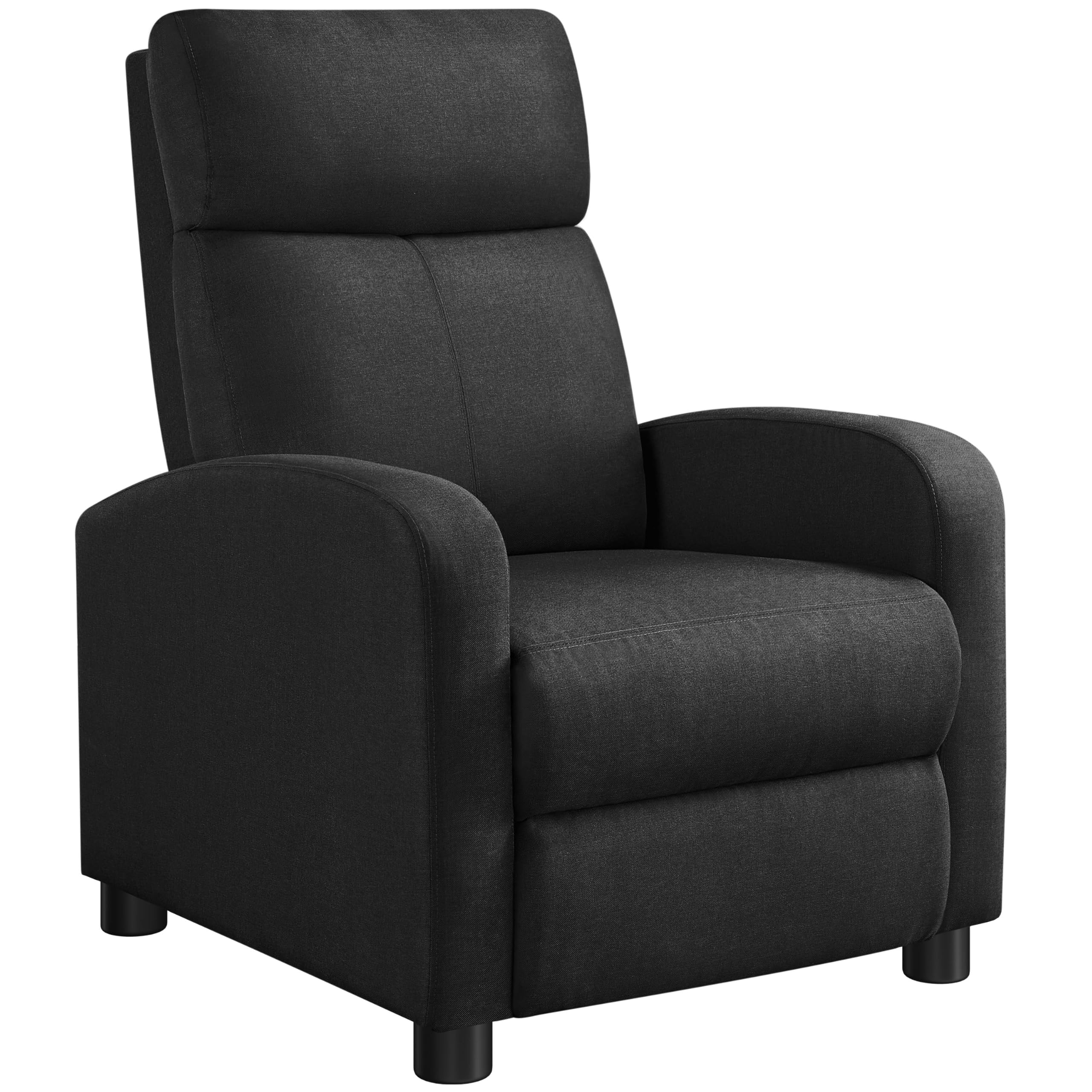 Yaheetech Recliner Chair with 3 Adjustable Angles Living Room Chairs Black